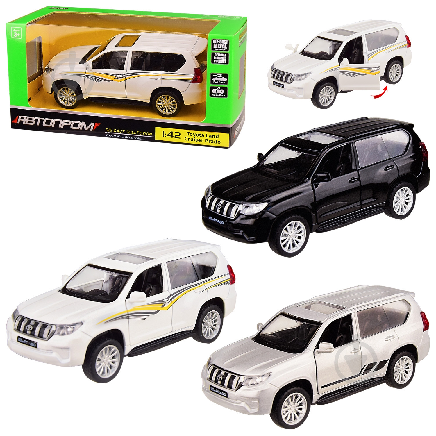 Мини-модель Автопром 1:42 Land Cruiser Prado 4327 - фото 1