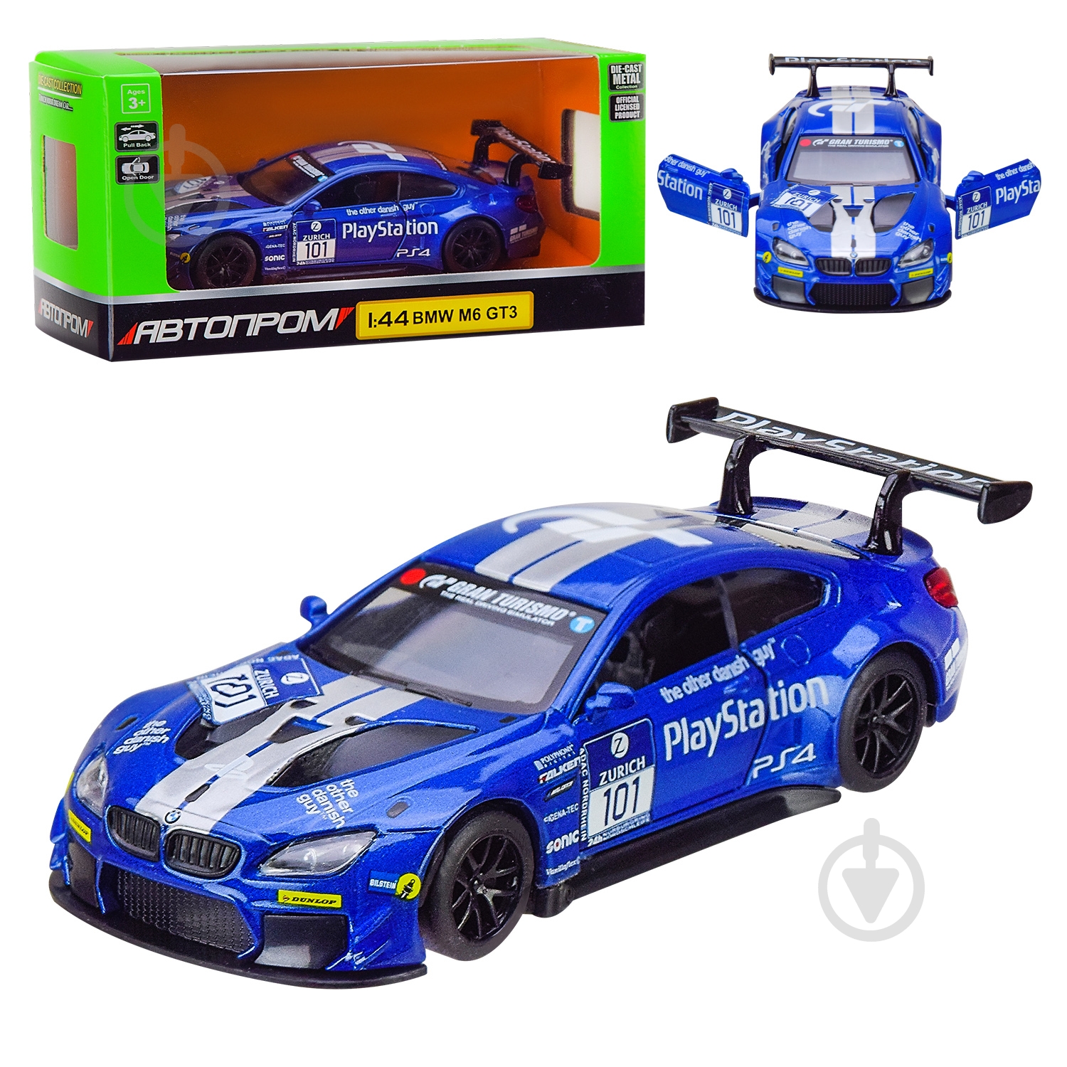 Міні-модель Автопром 1:43 BMW M6 GT3 4369 - фото 1 Міні-модель Автопром 1:43 BMW M6 GT3 4369 - фото 1