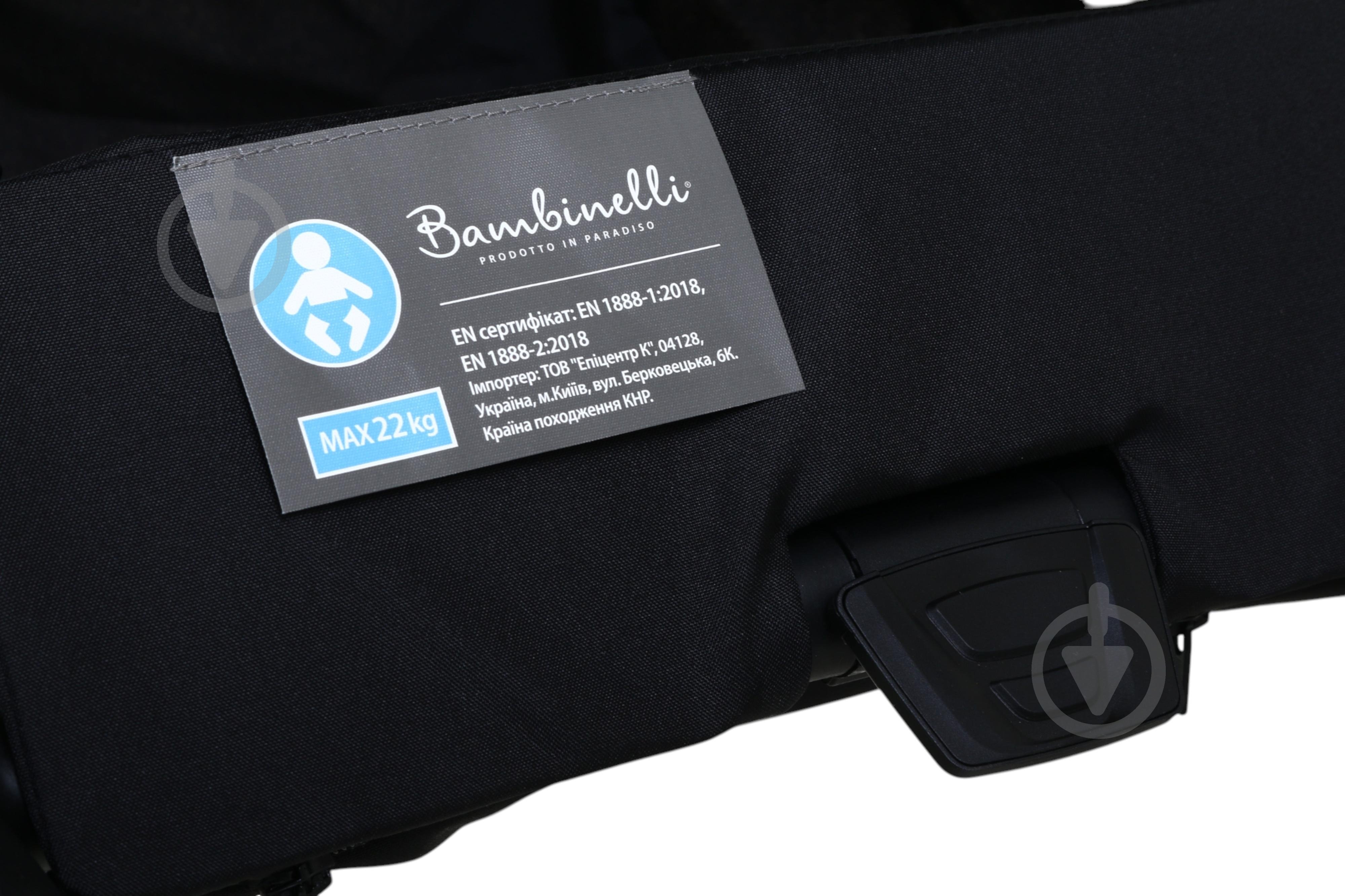 Коляска прогулочная Bambinelli Nova черный - фото 9 Коляска прогулочная Bambinelli Nova черный - фото 9