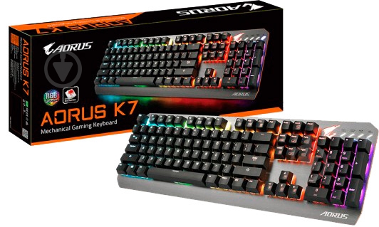 Клавіатура ігрова Gigabyte (AORUS K7) black/grey - фото 3 Клавіатура ігрова Gigabyte (AORUS K7) black/grey - фото 3