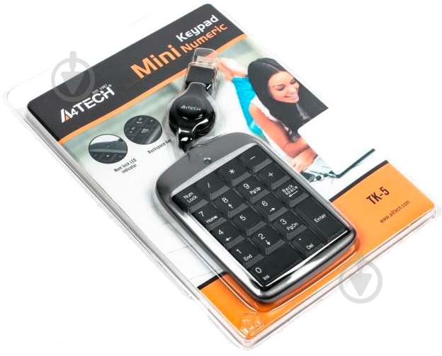 Клавиатура A4Tech (TK-5) black/grey - фото 2 Клавиатура A4Tech (TK-5) black/grey - фото 2