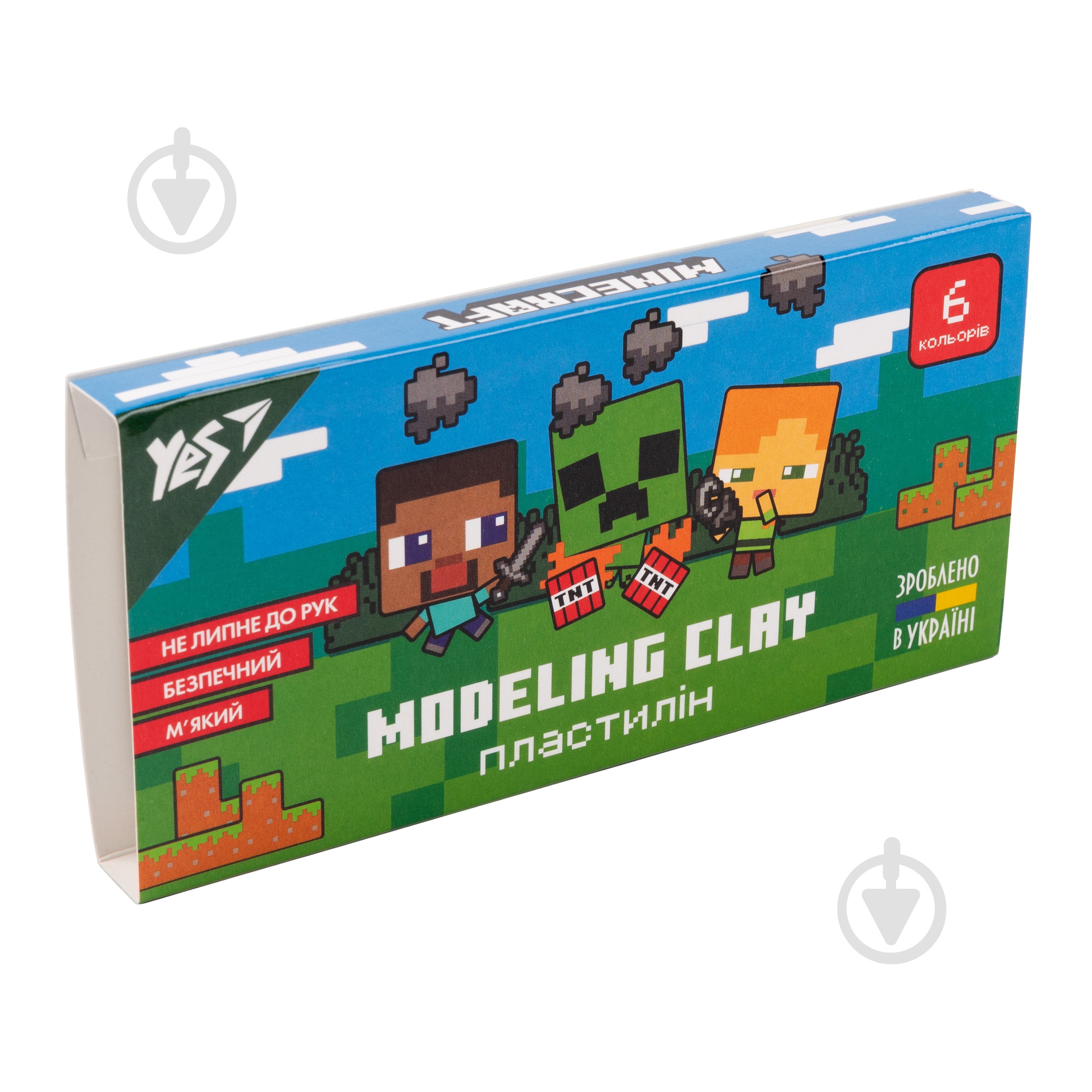 Пластилин Minecraft 6 цветов 120 г YES - фото 1