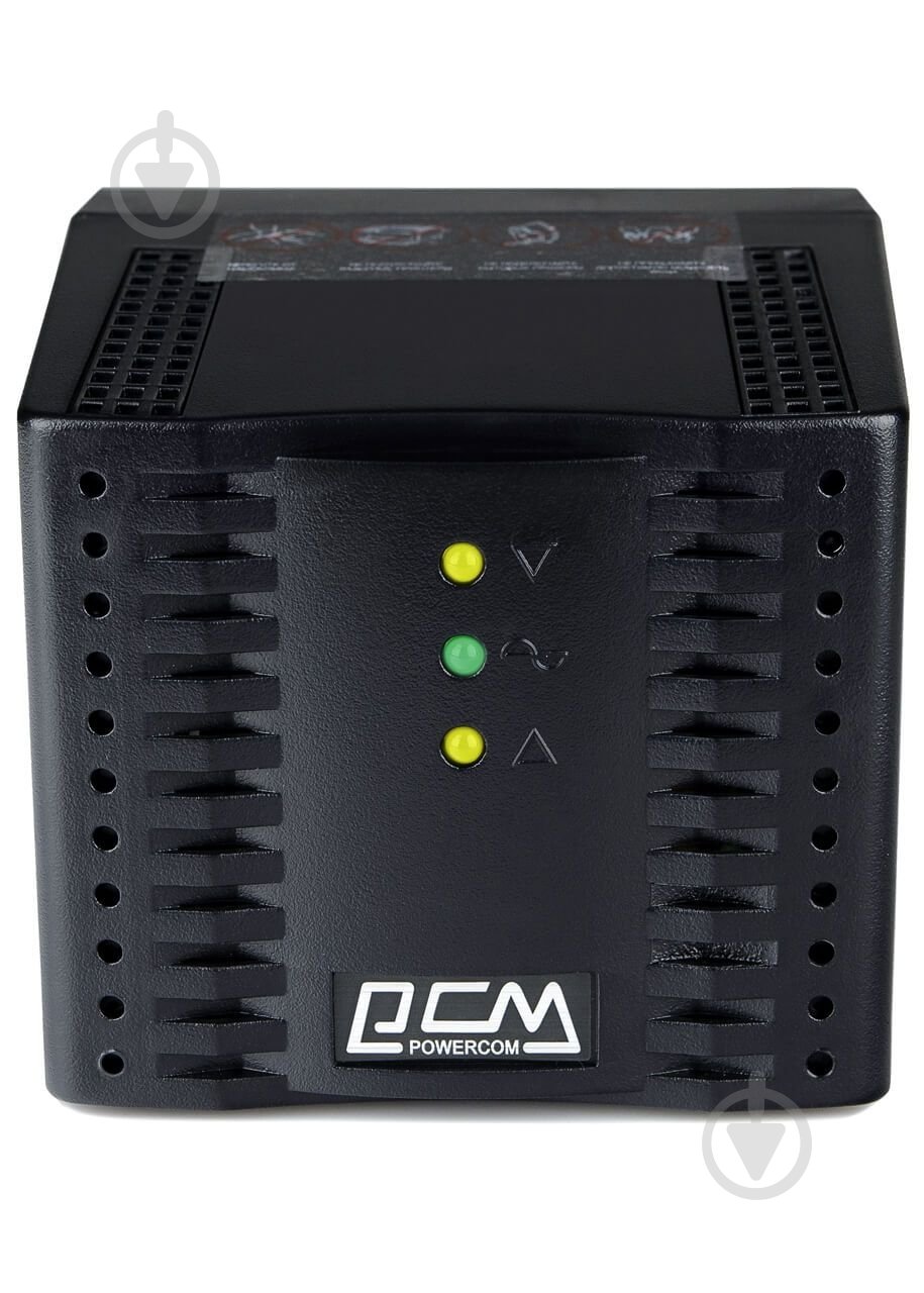 Стабілізатор напруги Powercom TCA-1200 Black - фото 1