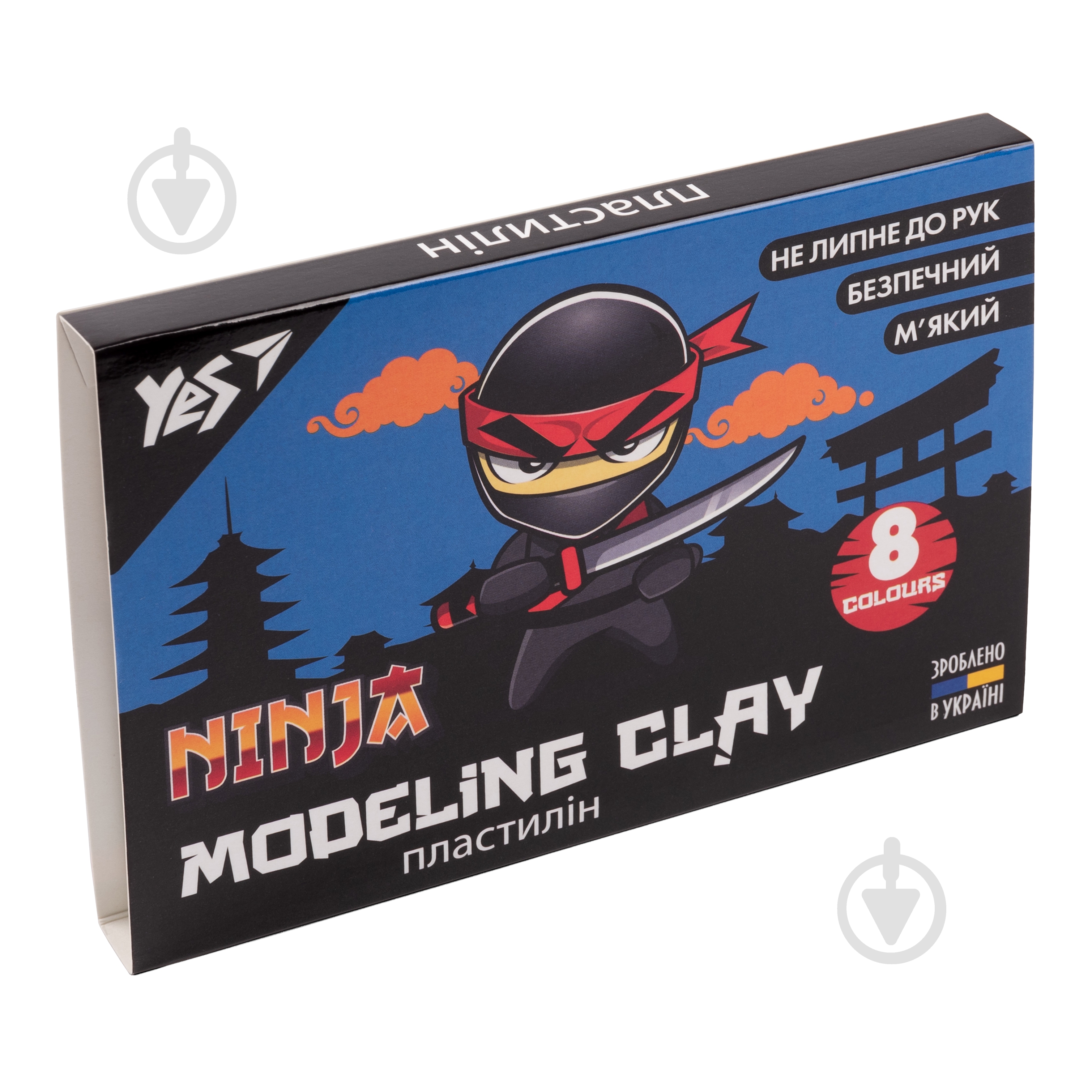 Пластилин Ninja 8 цветов 160 г YES - фото 1