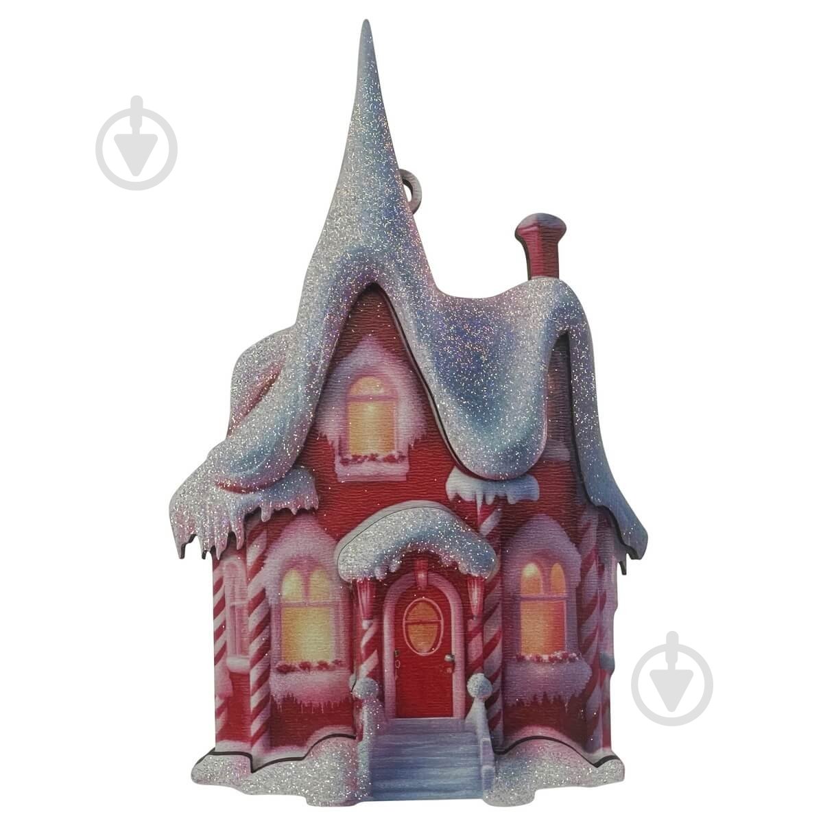 Подвеска MIS LT Домик 14 см красный - фото 1 Подвеска MIS LT Домик 14 см красный - фото 1