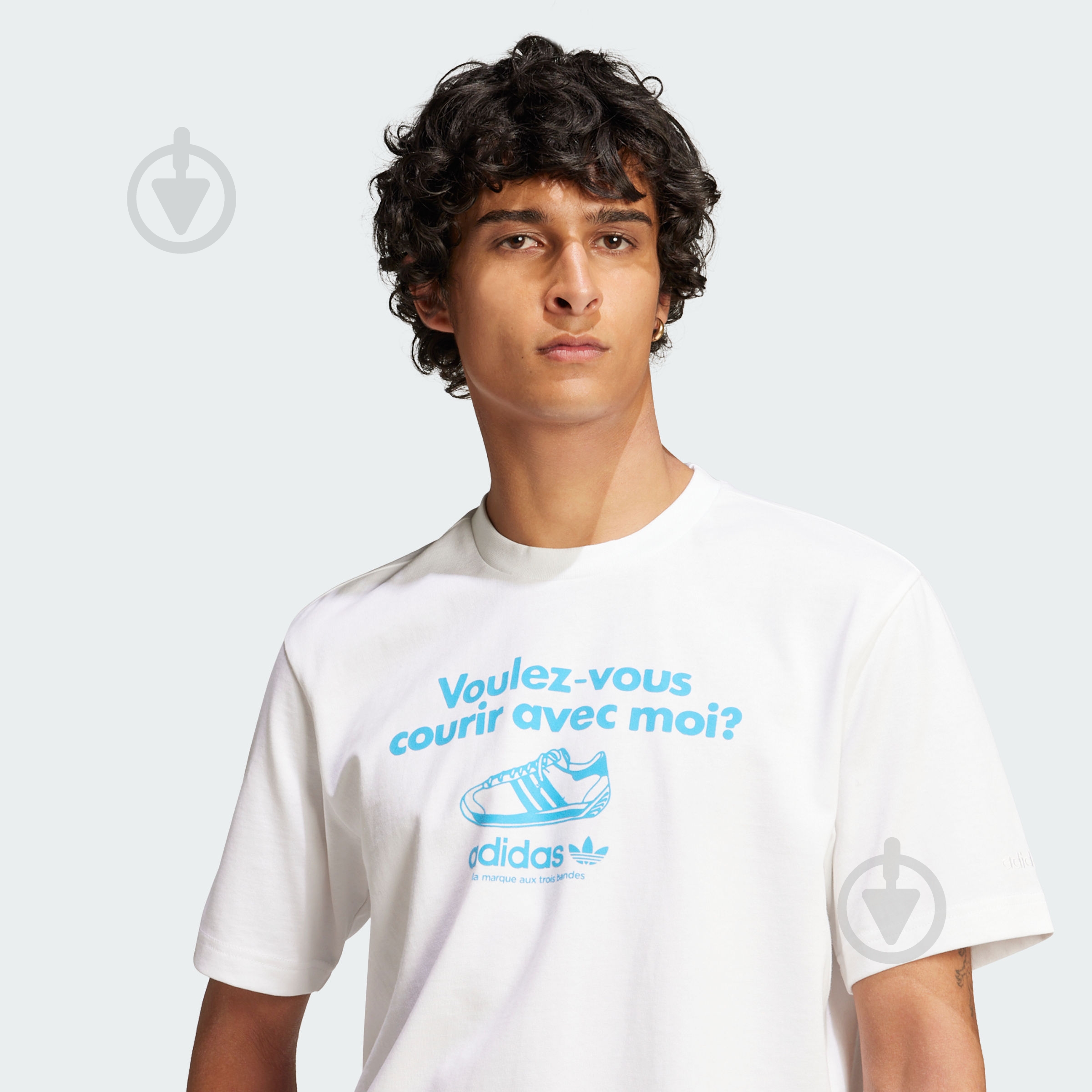 Футболка Adidas GRFX TEE JC8365 р.S белый - фото 4