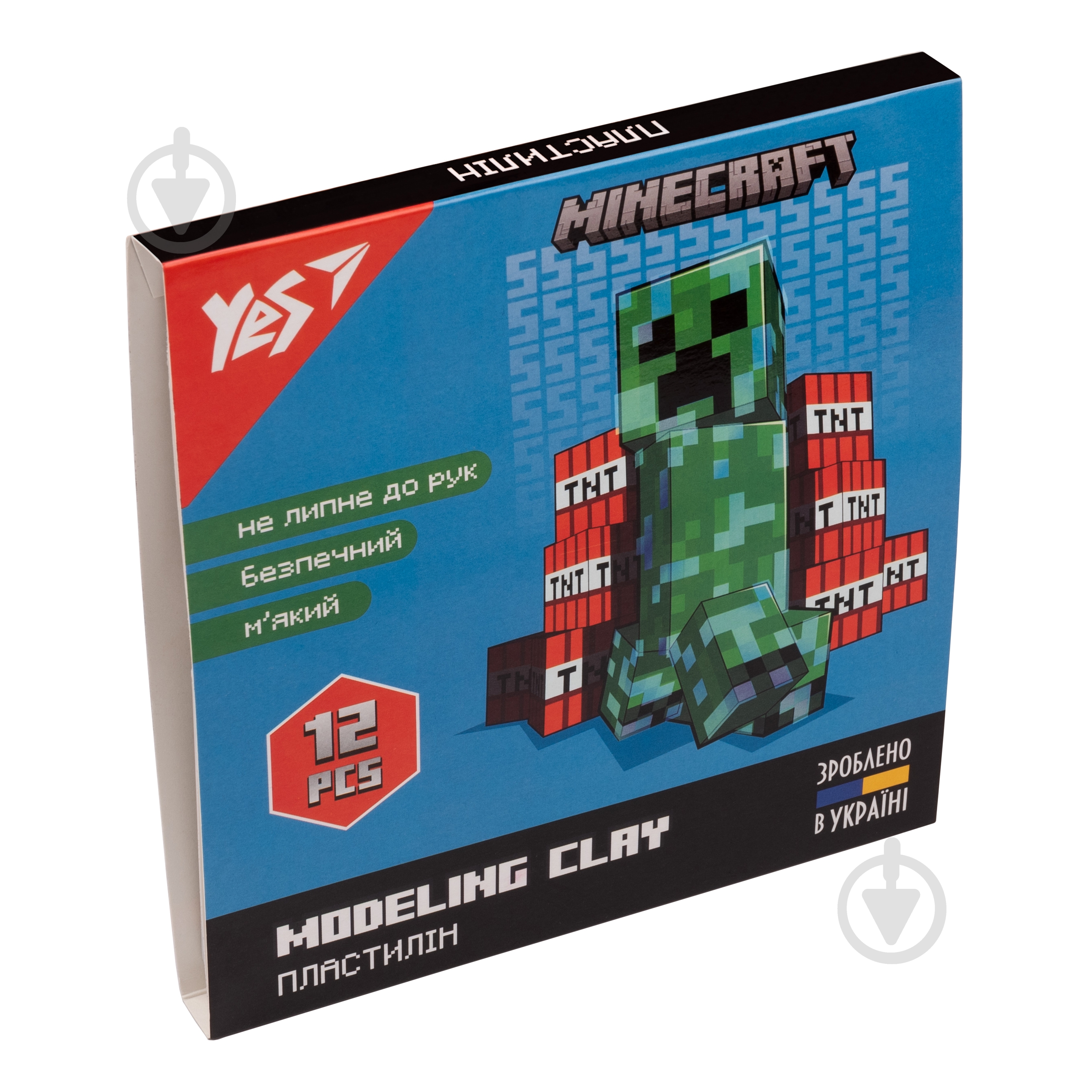 Пластилин Minecraft 12 цветов 240 г YES - фото 1
