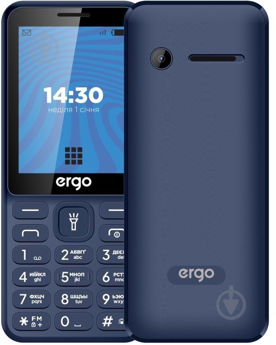 Мобильный телефон Ergo E284 Dual Sim blue E284 Blue - фото 1