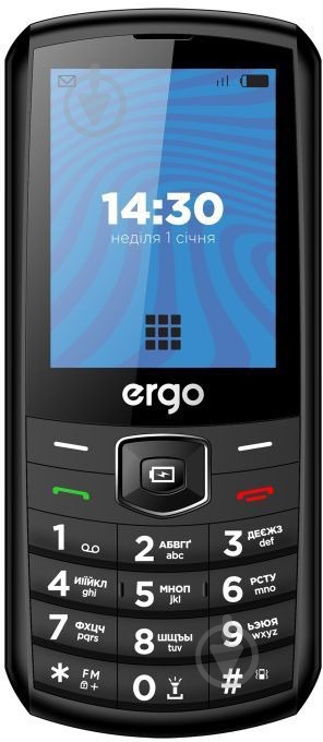 Мобильный телефон Ergo E285 Dual Sim black E285 black - фото 2
