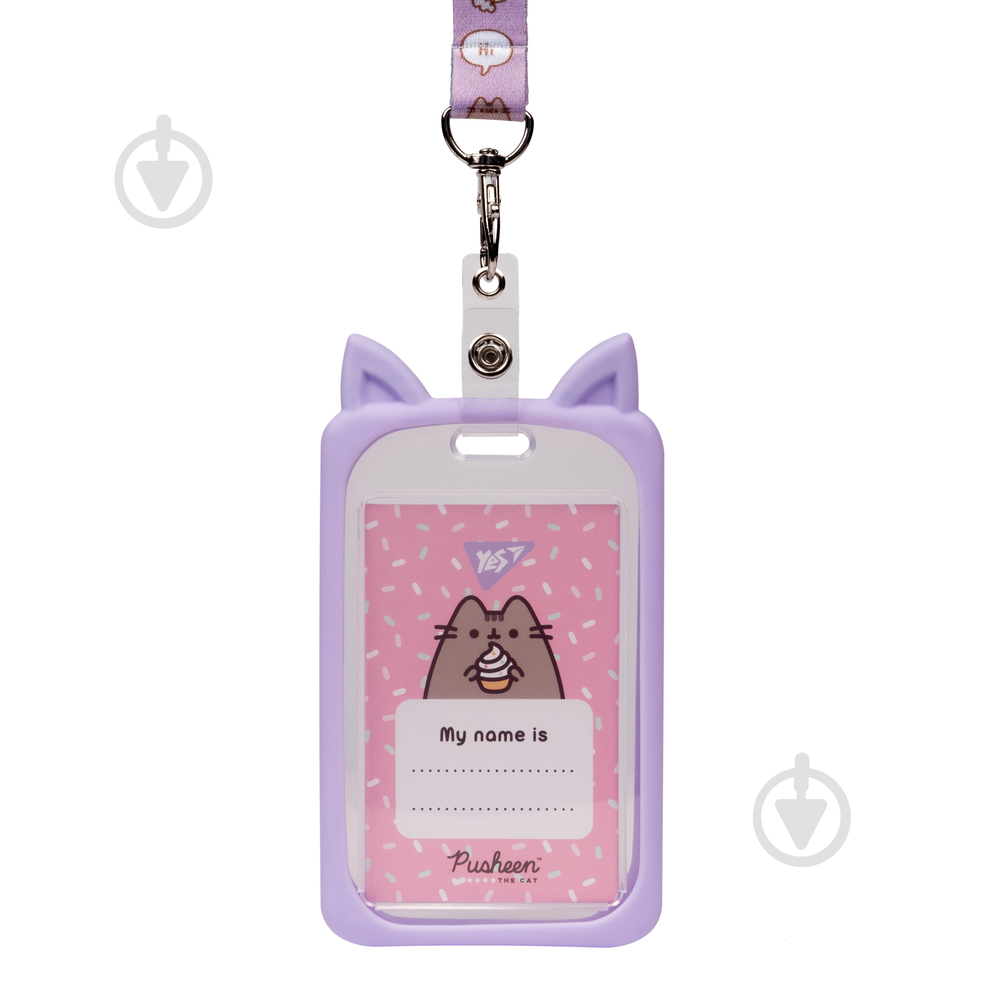 Бейдж на ленте Pusheen ушки YES - фото 1