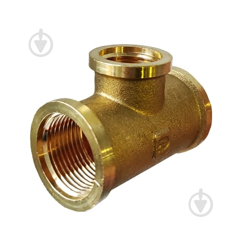 Тройник редукционный ВВВ FADO S.r.l латунь 3/4"x1/2"x3/4" T04B - фото 1 Тройник редукционный ВВВ FADO S.r.l латунь 3/4"x1/2"x3/4" T04B - фото 1