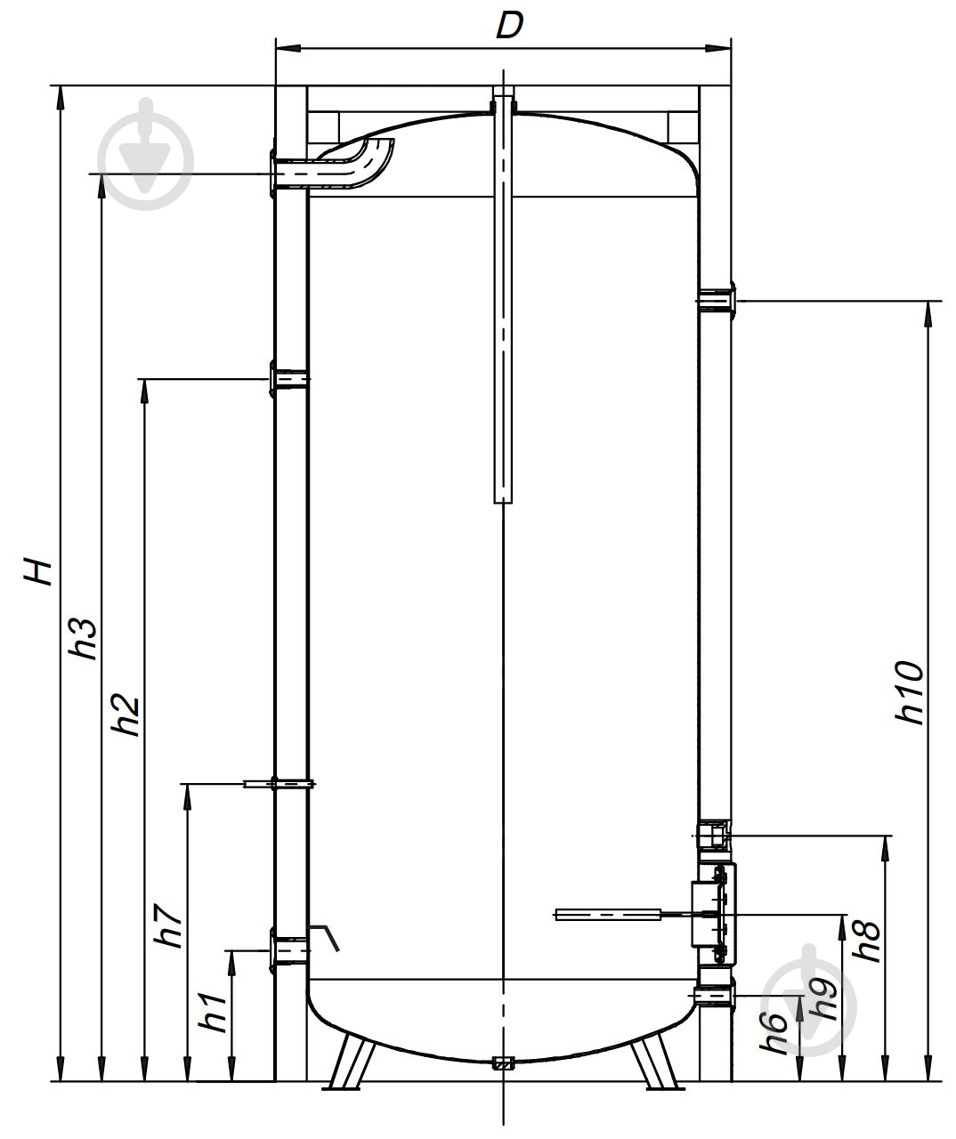 Бойлер KHT GRB-00-500 з теном 3 kw - фото 2