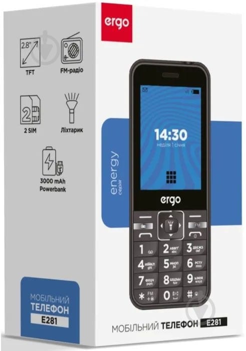 Мобильный телефон Ergo Е281 Dual Sim blue E281 blue - фото 7