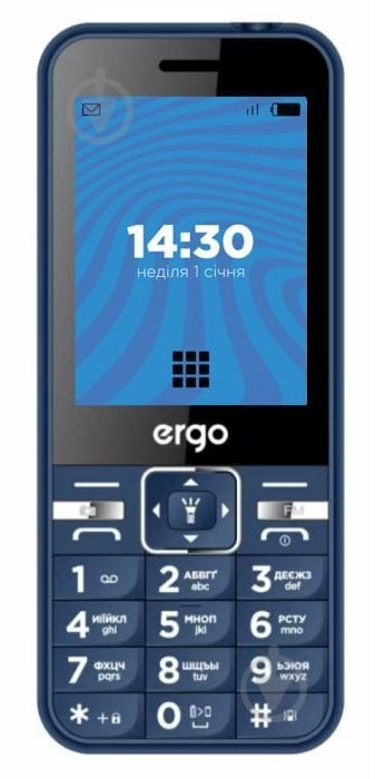 Мобильный телефон Ergo Е281 Dual Sim blue E281 blue - фото 2