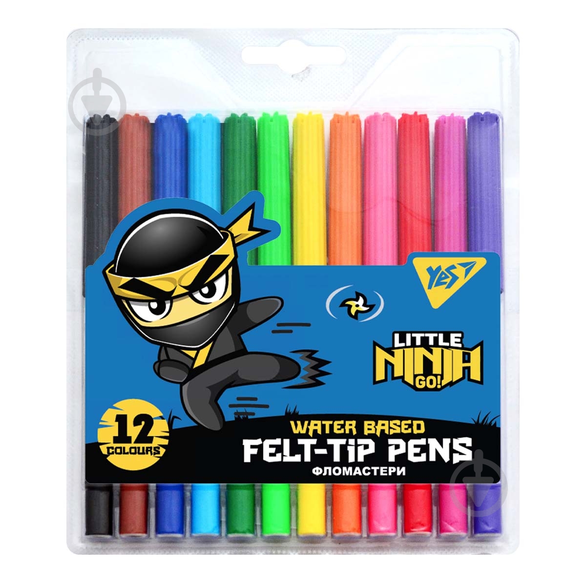Фломастеры 12 цветов Ninja YES - фото 1