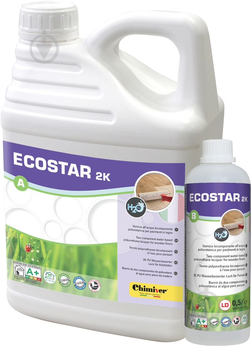 Лак ECOSTAR 2K Chimiver напівмат 5,5 л прозорий - фото 1