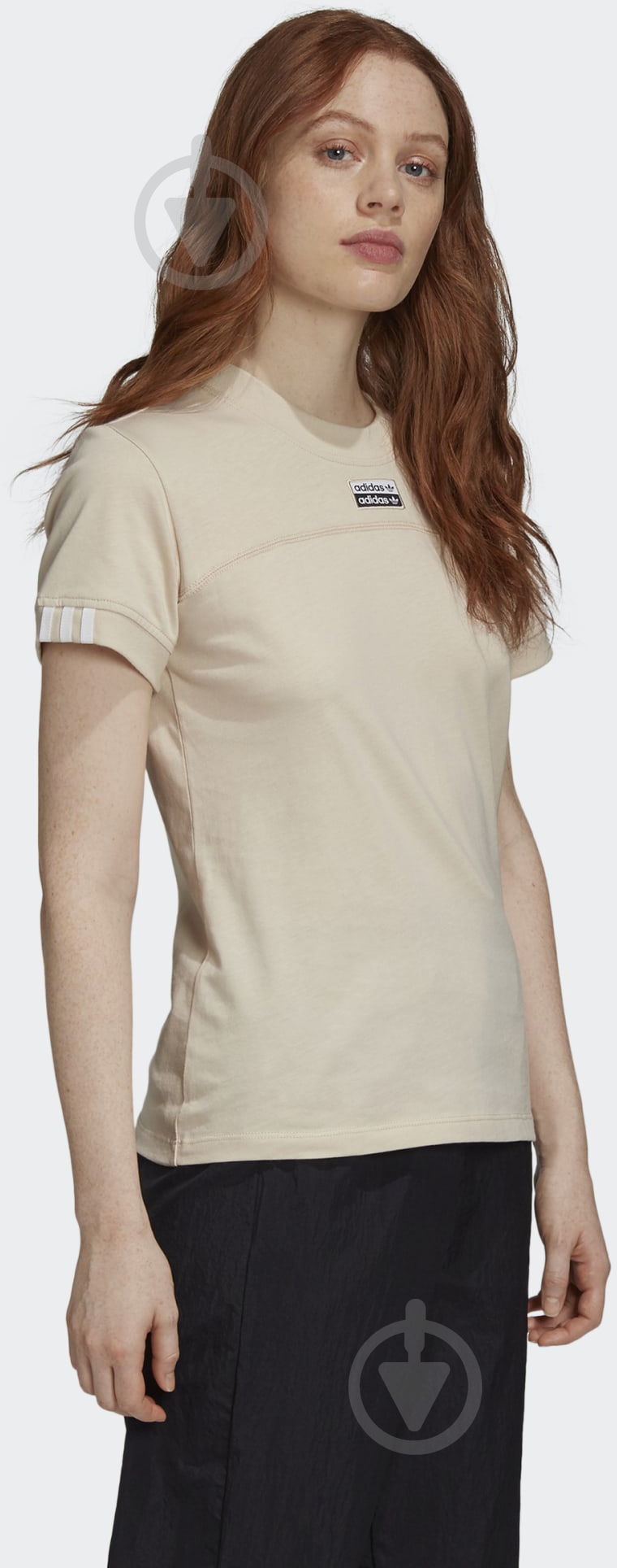 Футболка Adidas TEE GD3807 р.S бежевый - фото 4