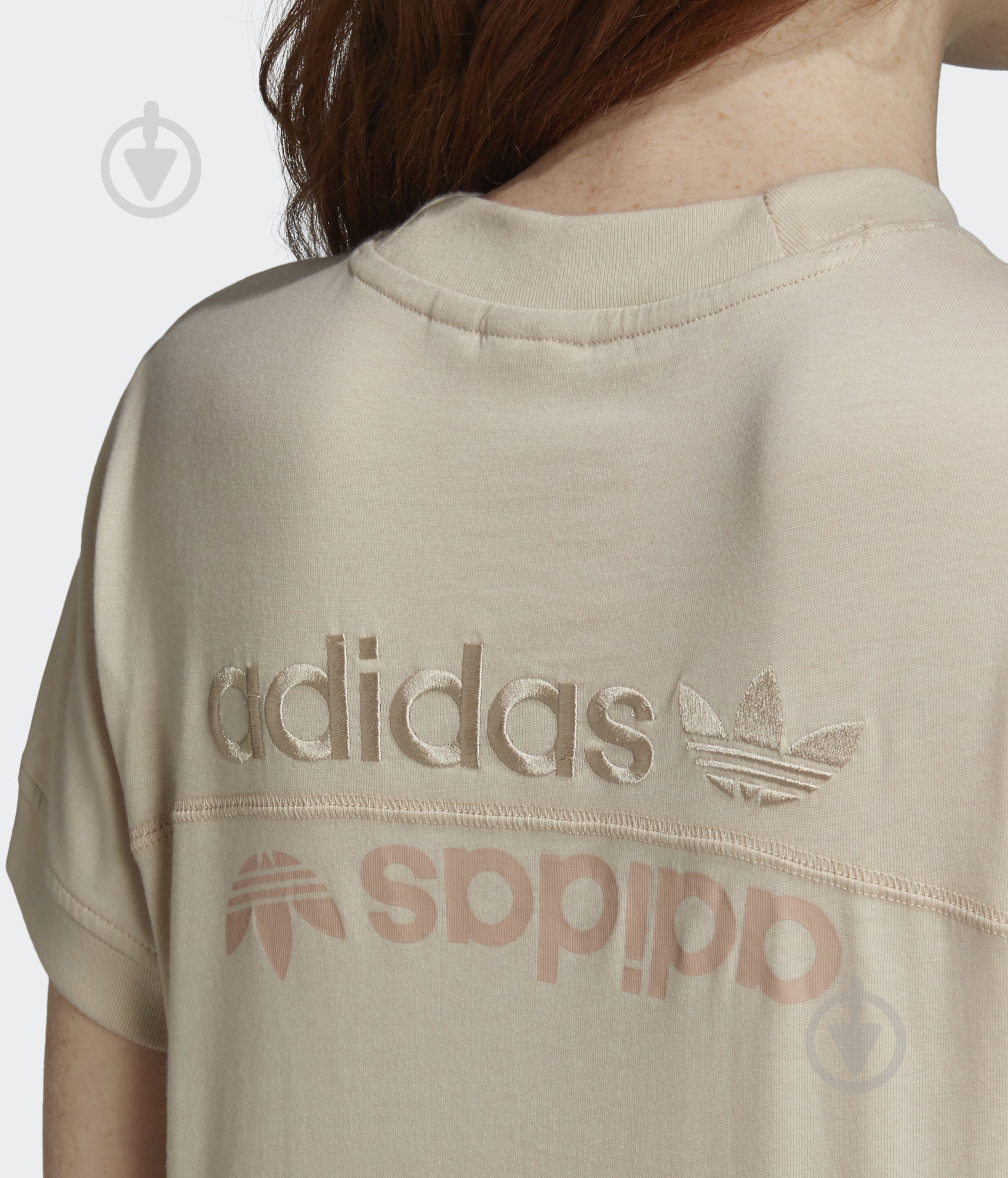 Футболка Adidas TEE GD3807 р.S бежевый - фото 9