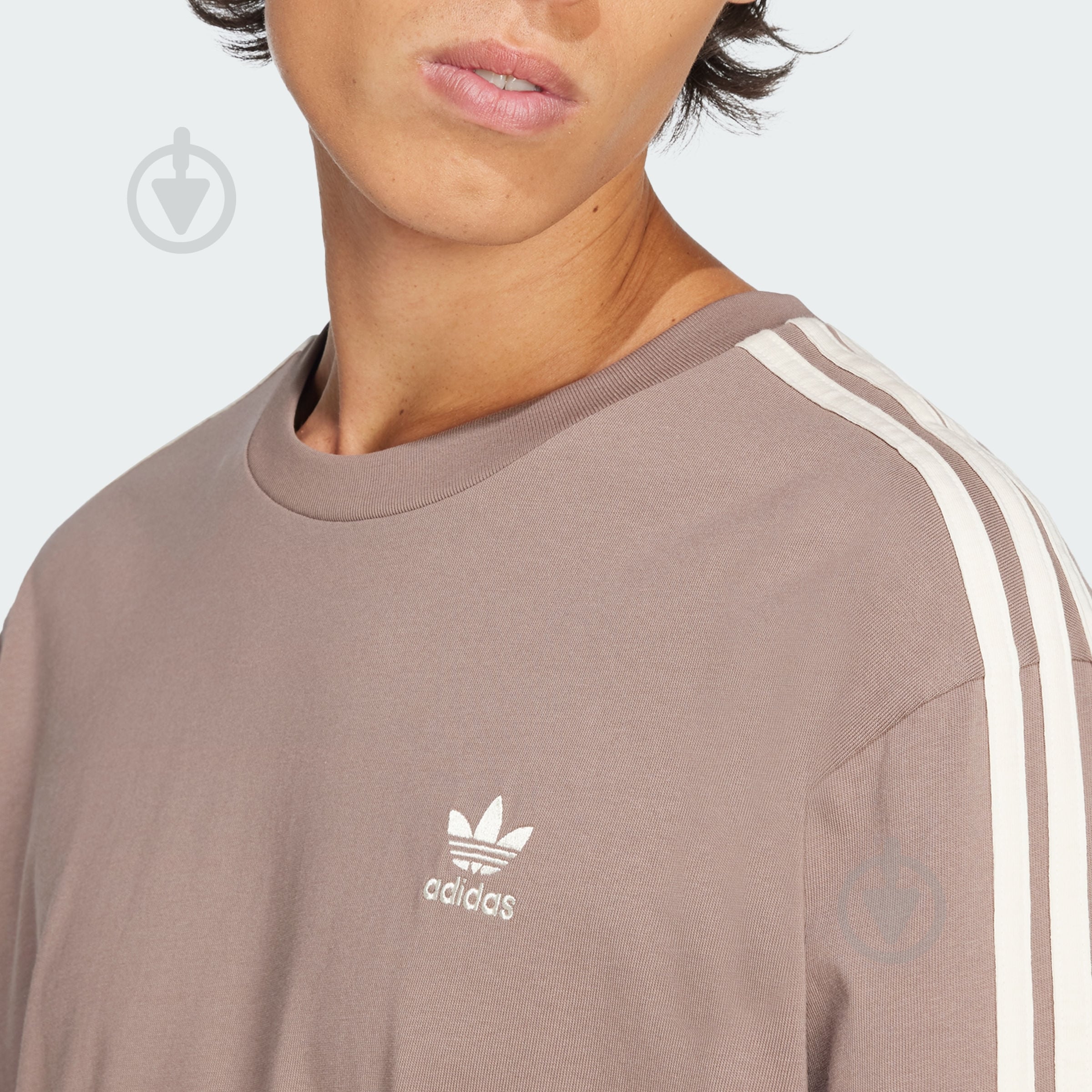 Футболка Adidas Oversize tee JP1058 р.S коричневый - фото 3