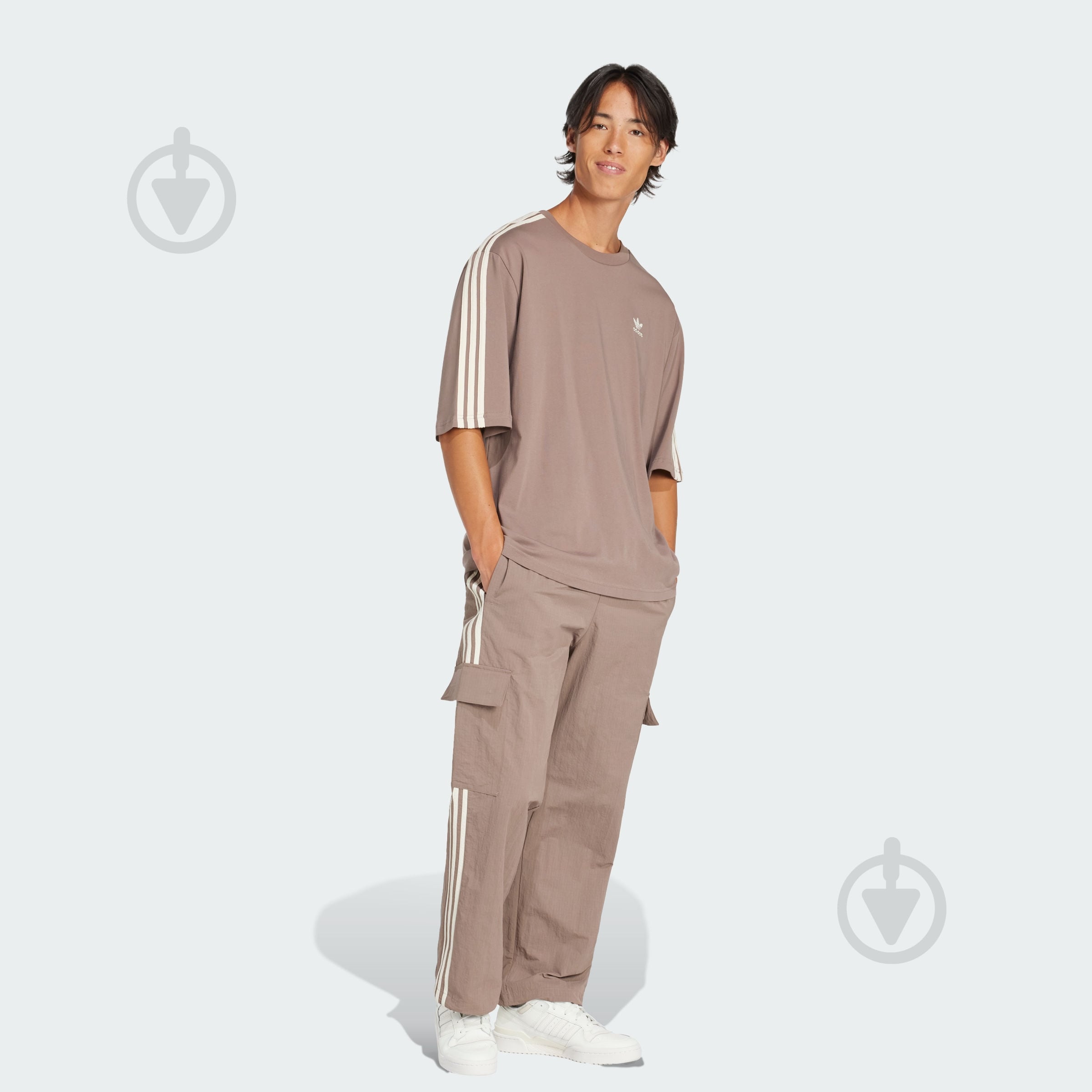 Футболка Adidas Oversize tee JP1058 р.S коричневый - фото 5