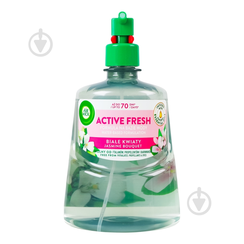 Сменный баллон для автоматического освежителя воздуха Air Wick Active Fresh Цветы жасмина 228 мл - фото 1 Сменный баллон для автоматического освежителя воздуха Air Wick Active Fresh Цветы жасмина 228 мл - фото 1