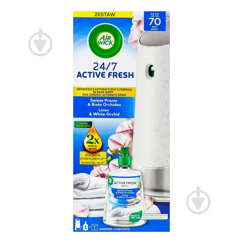 Автоматичний освіжувач повітря Air Wick Active Fresh Ранкова свіжість та квіти орхідеї 228 мл - фото 1