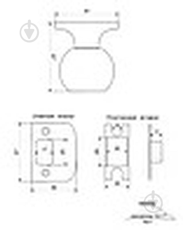 Кнобсет (ручка-защелка) Avers 6072-01 ключ-фиксатор хром - фото 3