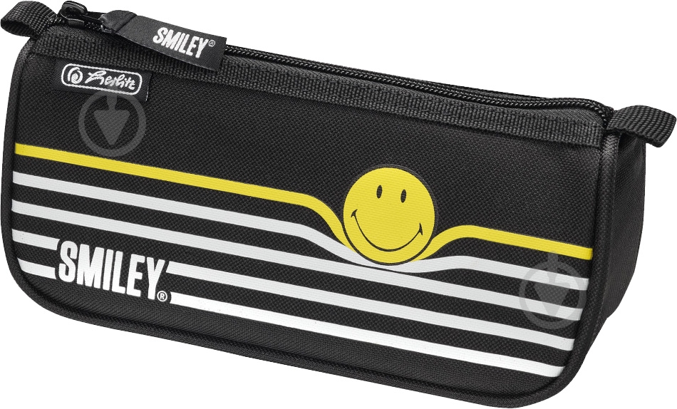 Пенал Sport Smileyworld Stripes 50015351 Herlitz чорний - фото 1