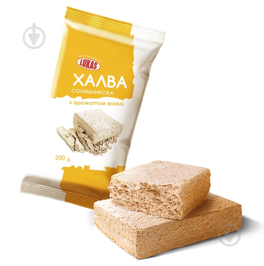 Халва Lukas подсолнечная с ароматом ванили - фото 1 Халва Lukas подсолнечная с ароматом ванили - фото 1