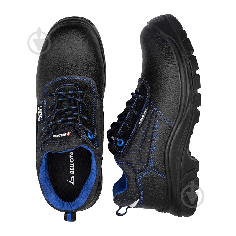 Ботинки рабочие Bellota кожанные Comp+ р.42 7230842S3.B черный с синим - фото 2