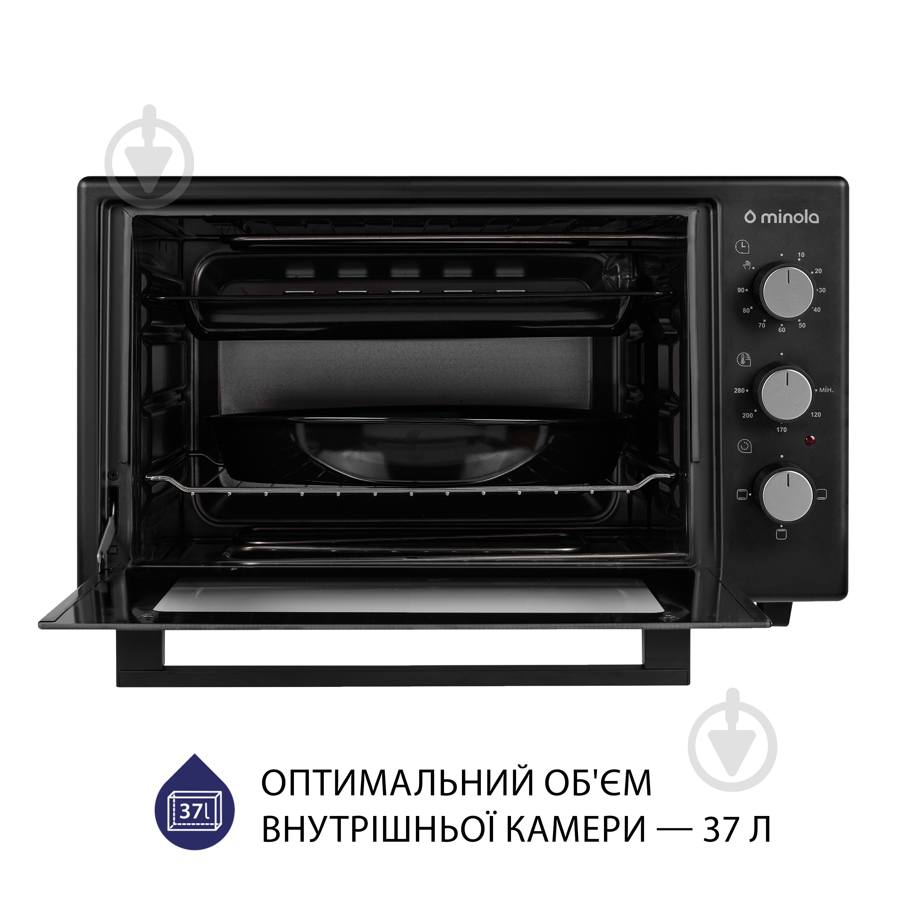 Электрическая мини-печь Minola FOE 3714 BL - фото 2