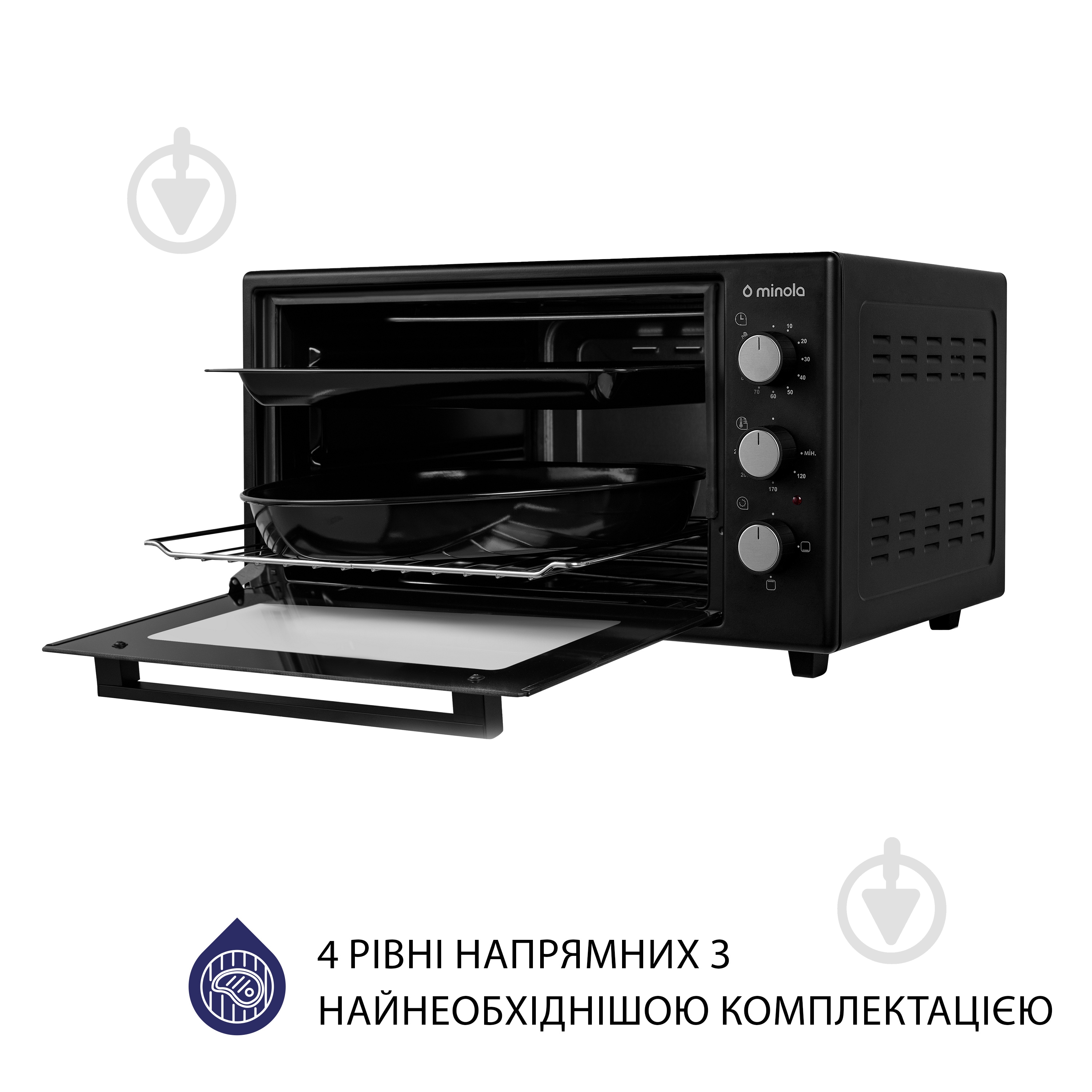 Электрическая мини-печь Minola FOE 3714 BL - фото 7