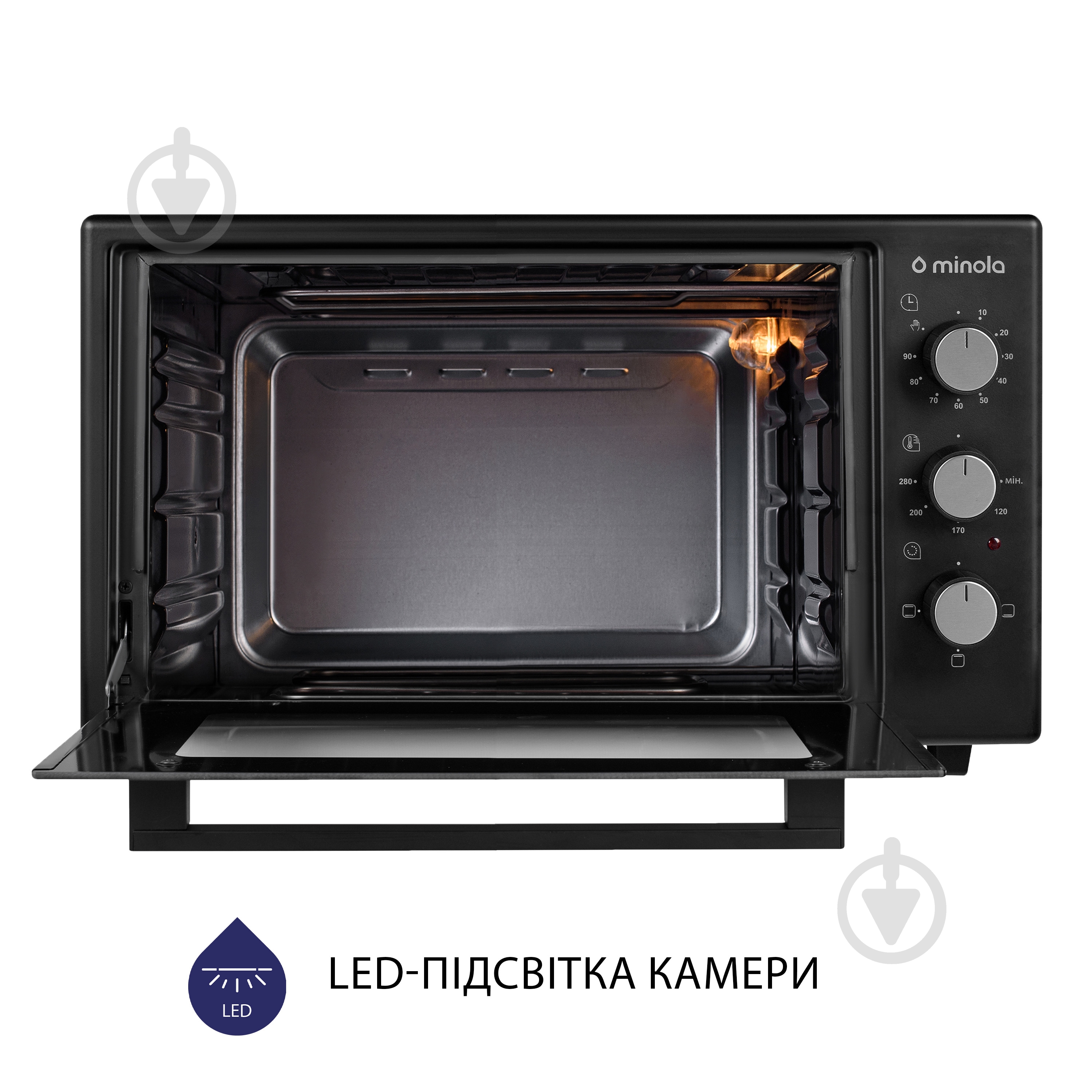 Электрическая мини-печь Minola FOE 3714 BL - фото 8