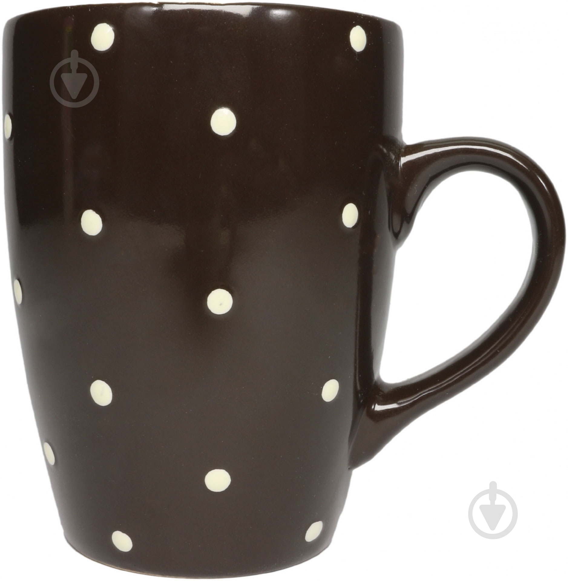 Чашка Горошек 350 мл шоколадная - фото 1