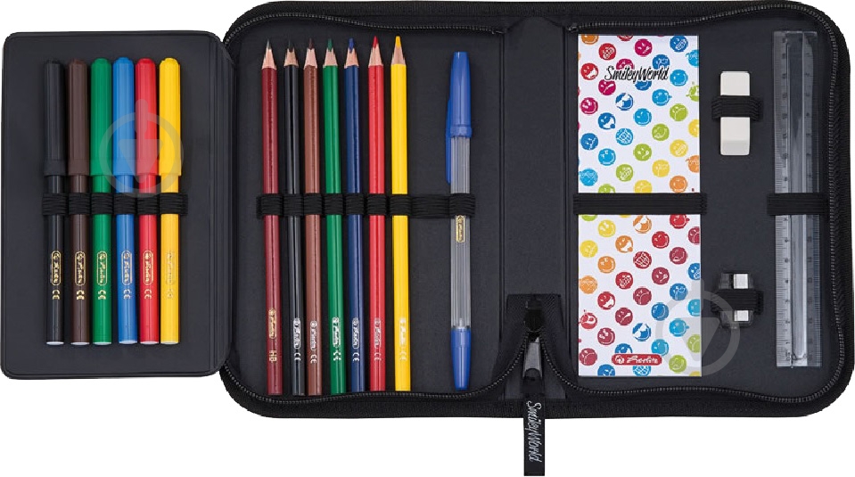 Пенал Smileyworld Faces 19 предметов 50015375 Herlitz разноцветный - фото 2