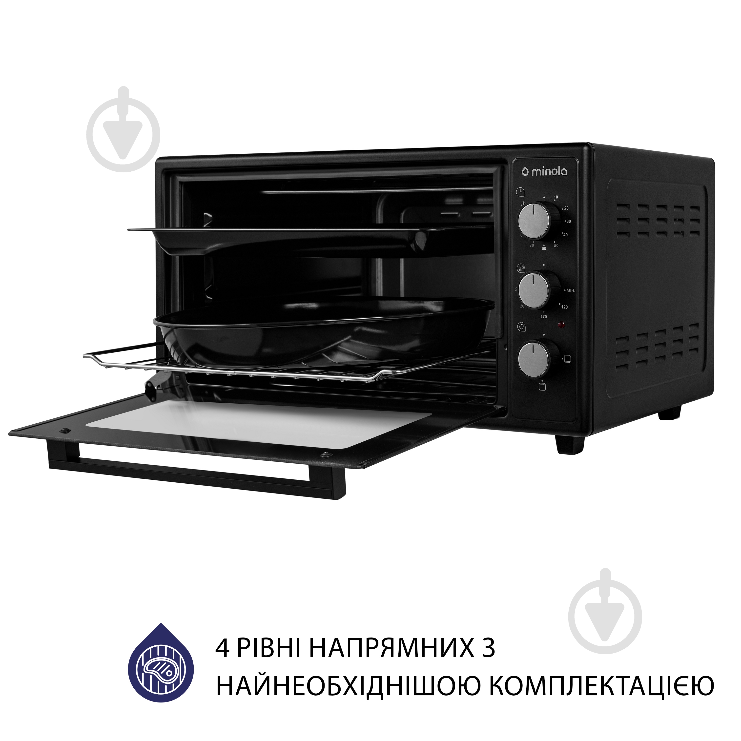 Электрическая мини-печь Minola FOE 4815 BL - фото 7