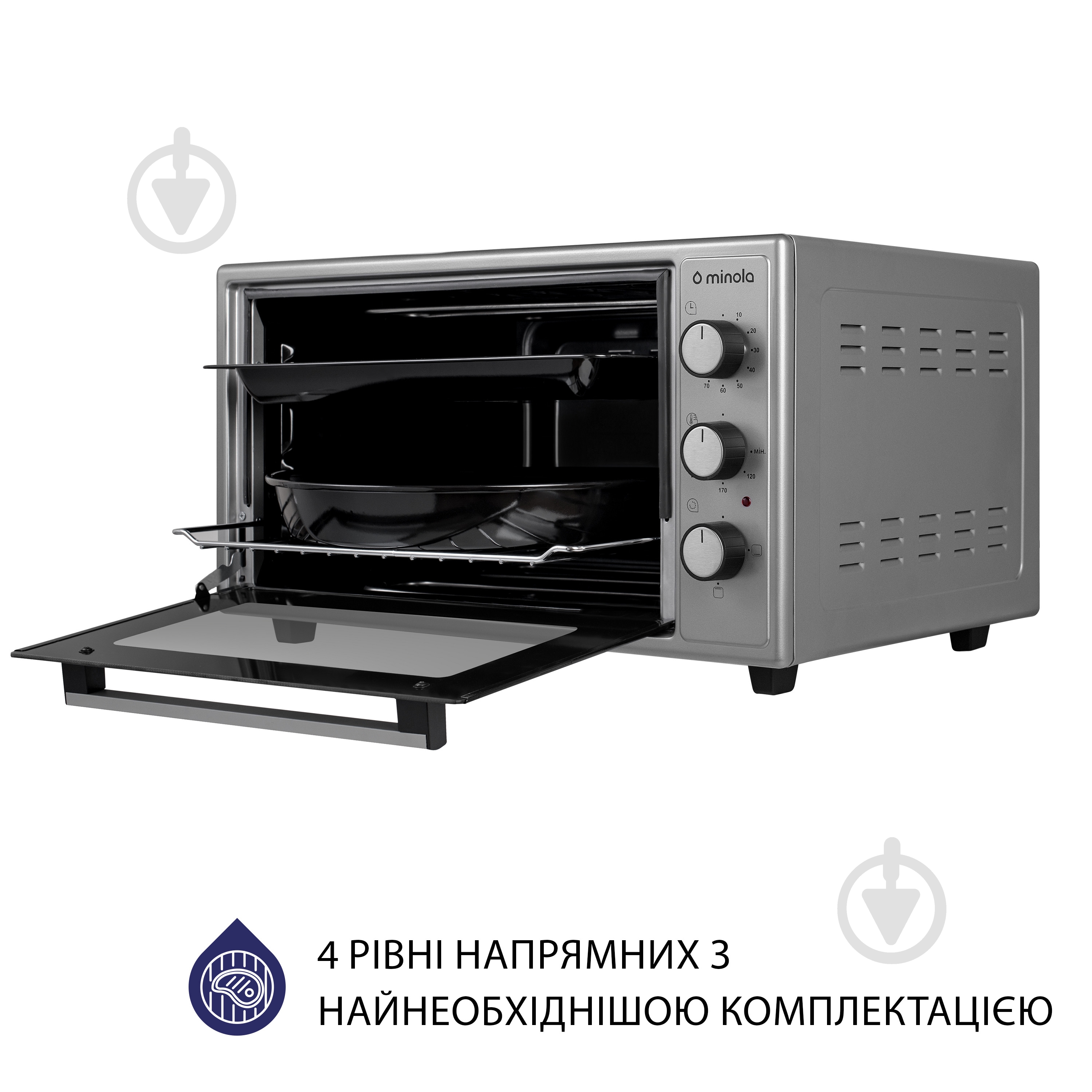 Электрическая мини-печь Minola FOE 4815 GR - фото 7