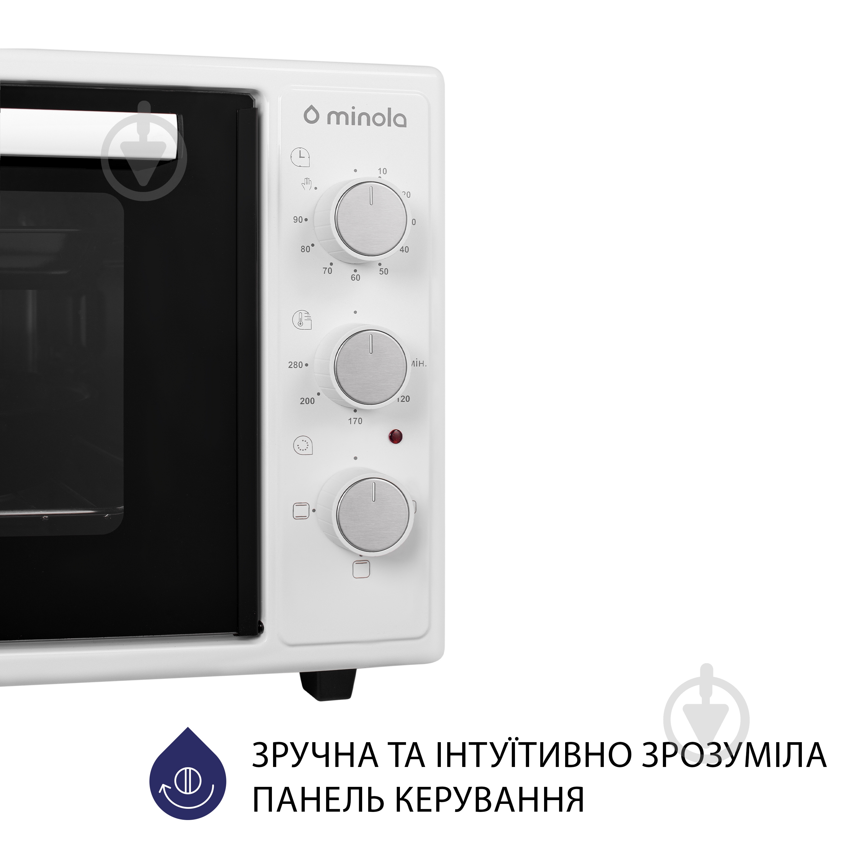 Электрическая мини-печь Minola FOE 4815 WH - фото 3