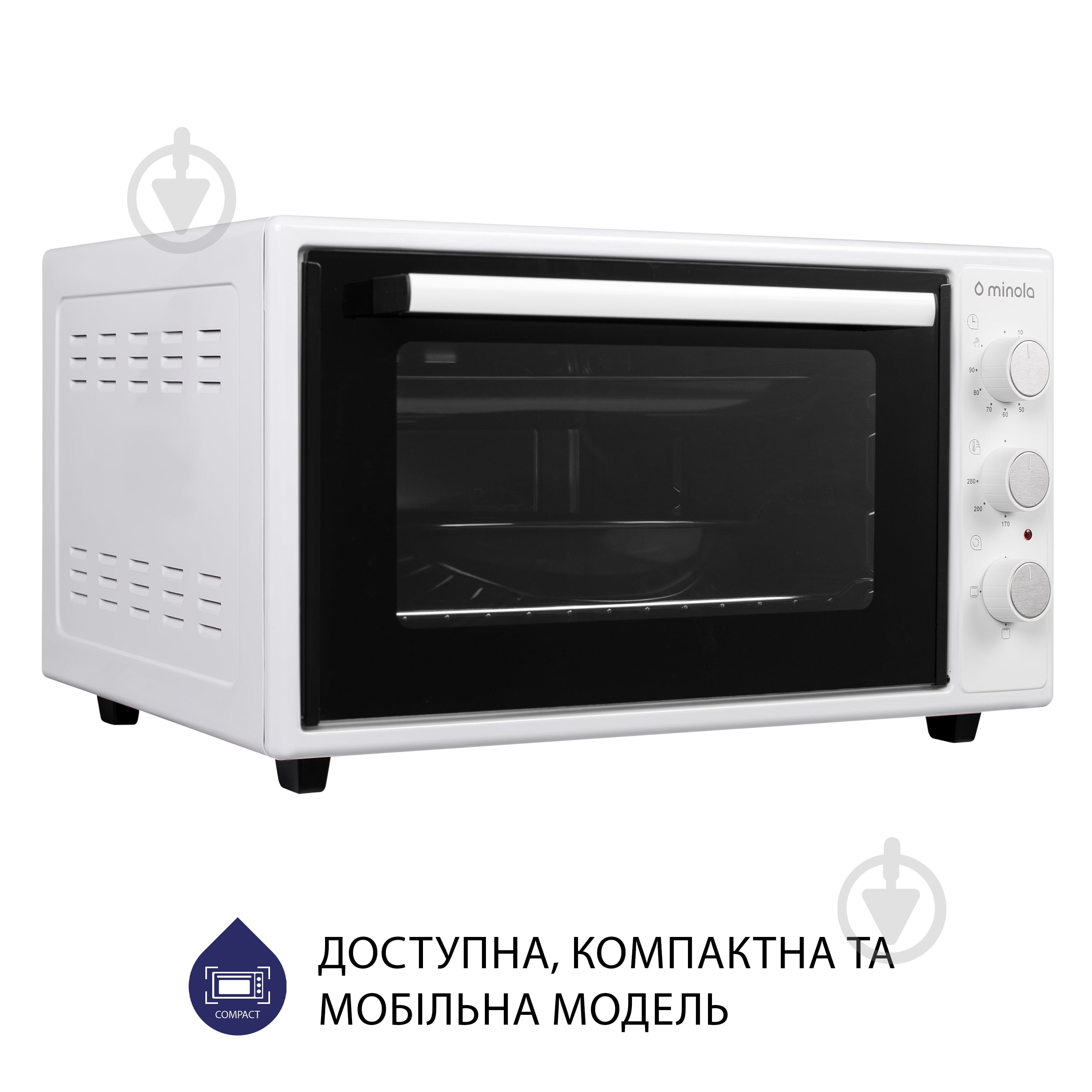 Электрическая мини-печь Minola FOE 4815 WH - фото 4