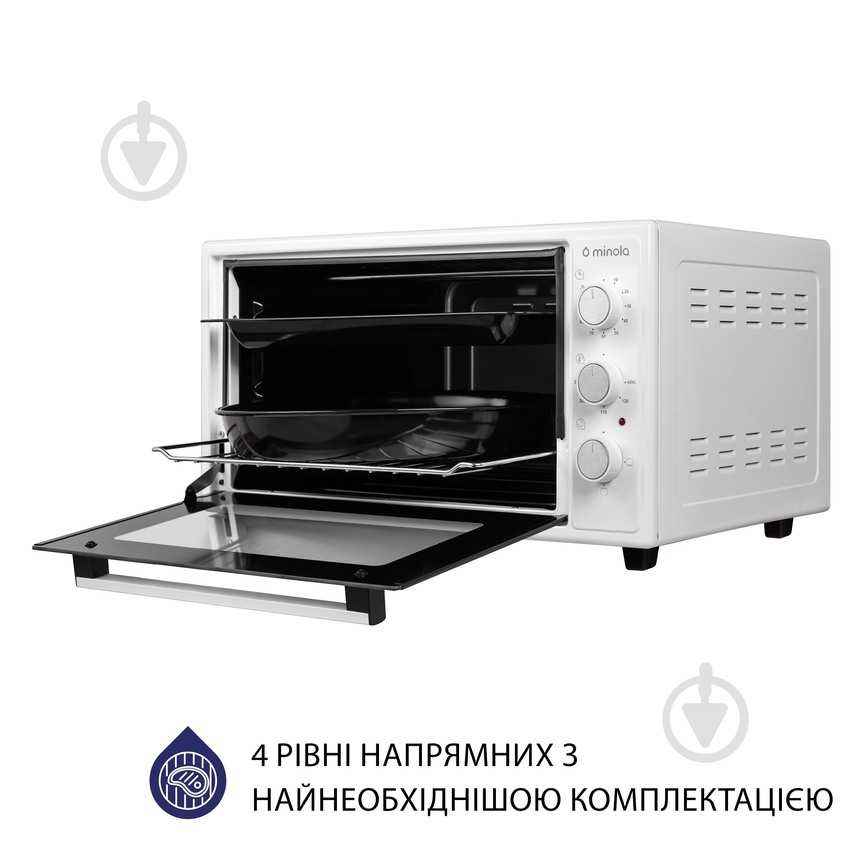 Электрическая мини-печь Minola FOE 4815 WH - фото 7