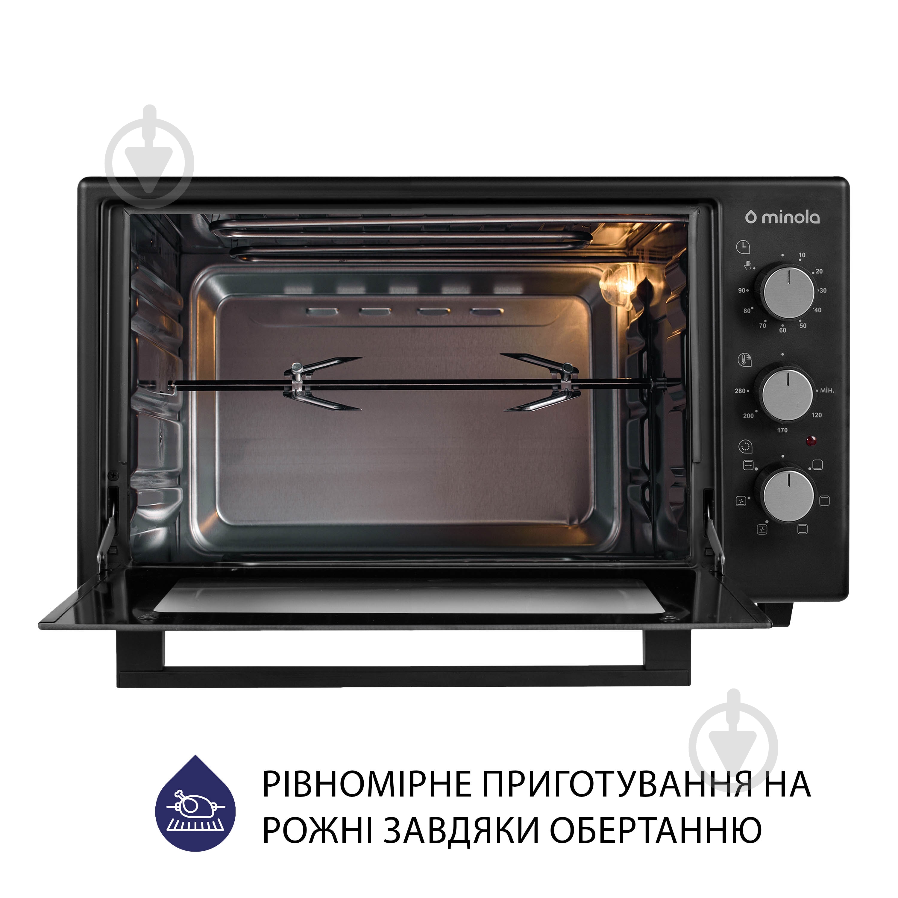 Электрическая мини-печь Minola FOET 3714 BL - фото 10