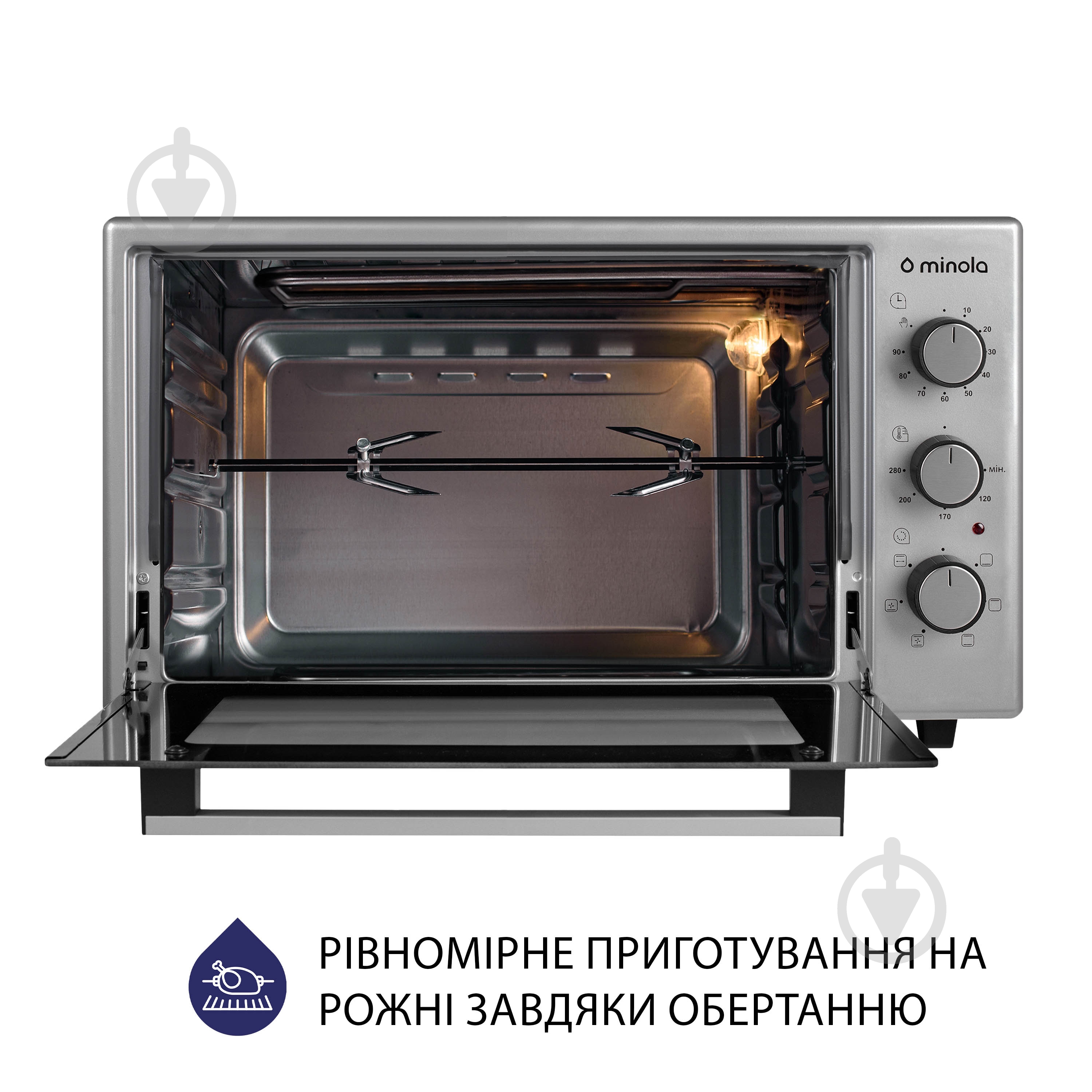 Электрическая мини-печь Minola FOET 3714 GR - фото 10 Электрическая мини-печь Minola FOET 3714 GR - фото 10