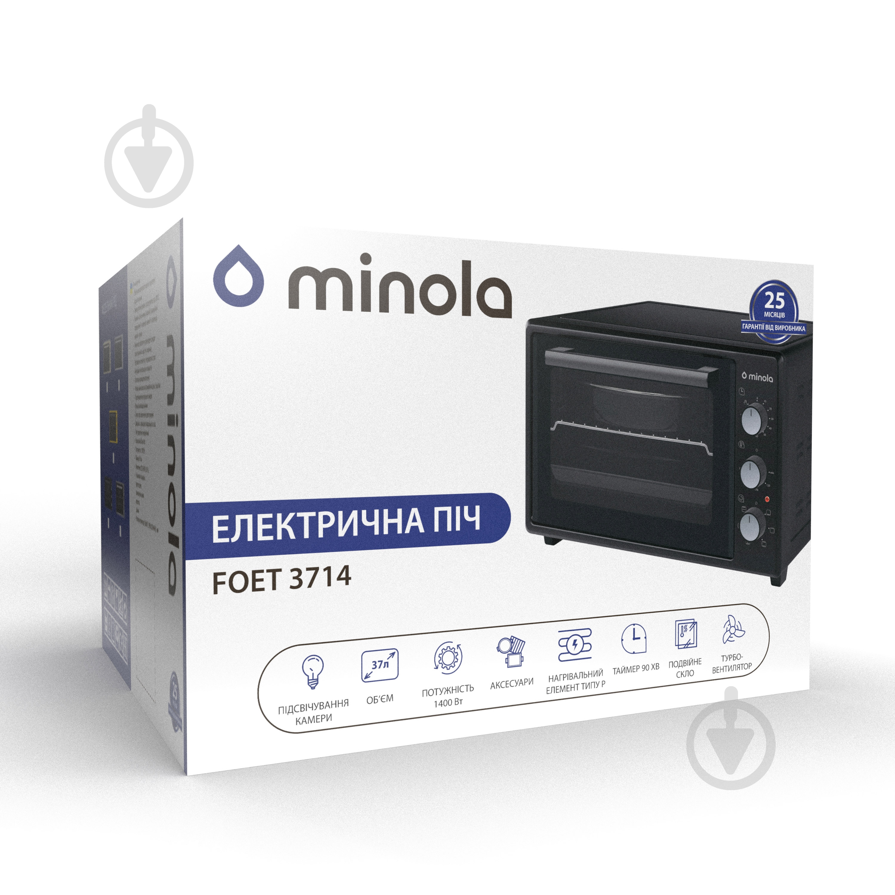 Электрическая мини-печь Minola FOET 3714 GR - фото 15 Электрическая мини-печь Minola FOET 3714 GR - фото 15