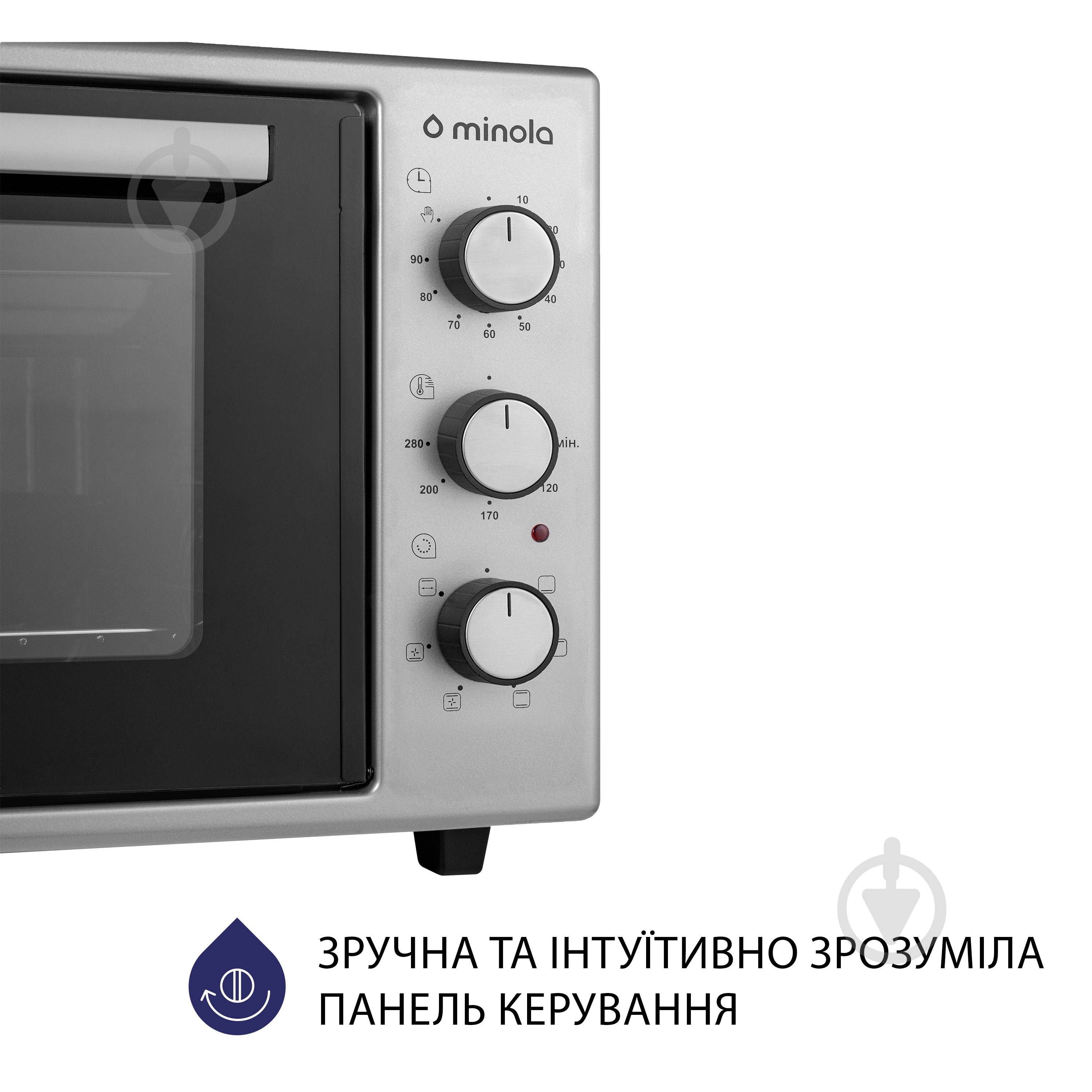 Электрическая мини-печь Minola FOET 3714 GR - фото 3 Электрическая мини-печь Minola FOET 3714 GR - фото 3