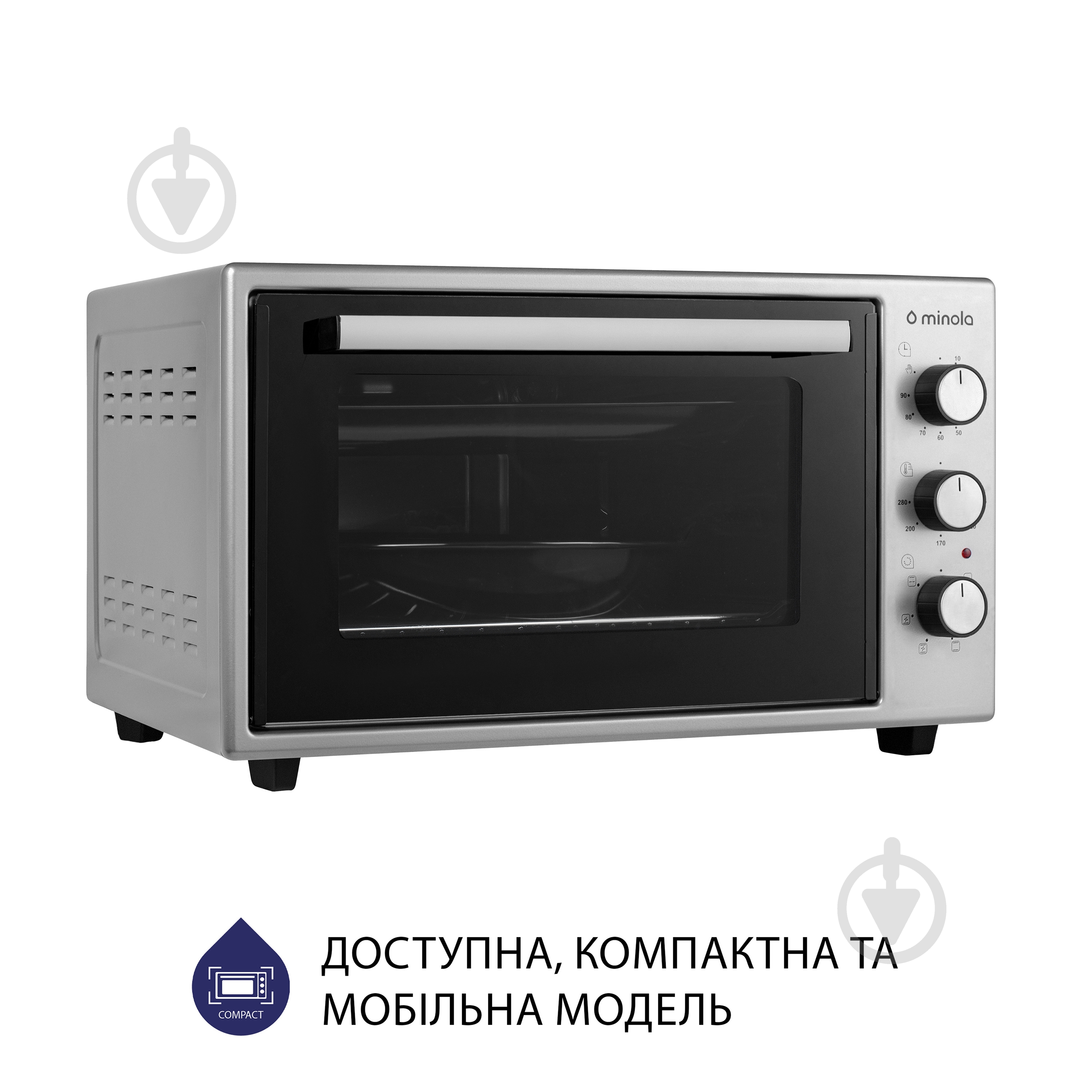 Электрическая мини-печь Minola FOET 3714 GR - фото 4 Электрическая мини-печь Minola FOET 3714 GR - фото 4