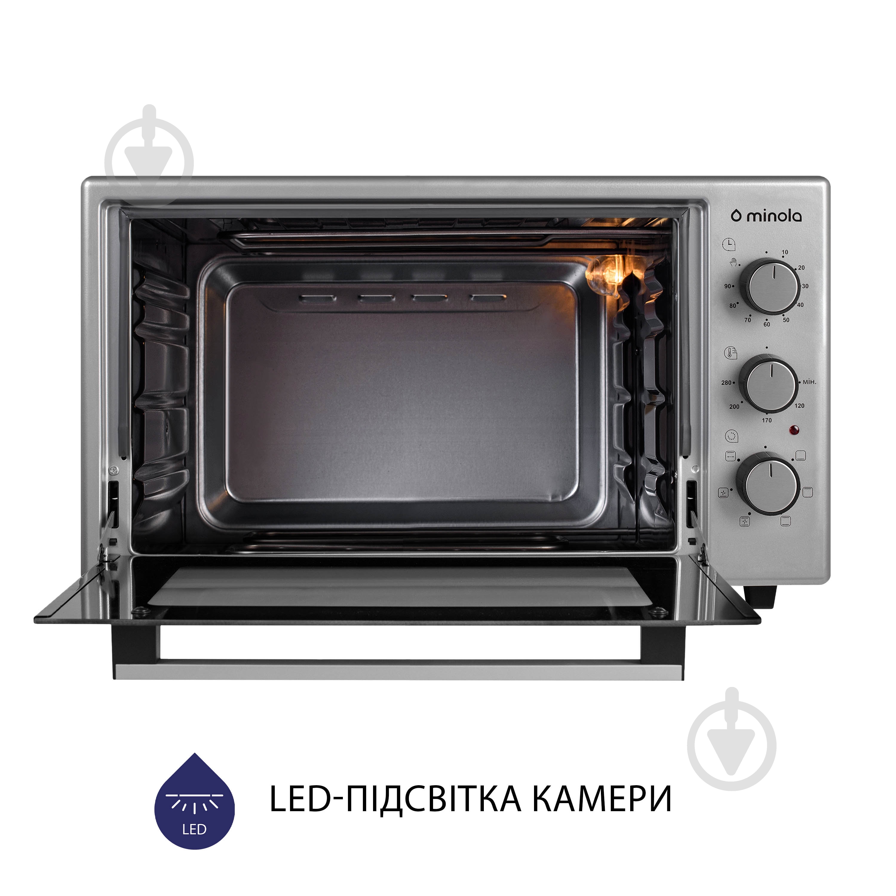 Электрическая мини-печь Minola FOET 3714 GR - фото 9 Электрическая мини-печь Minola FOET 3714 GR - фото 9