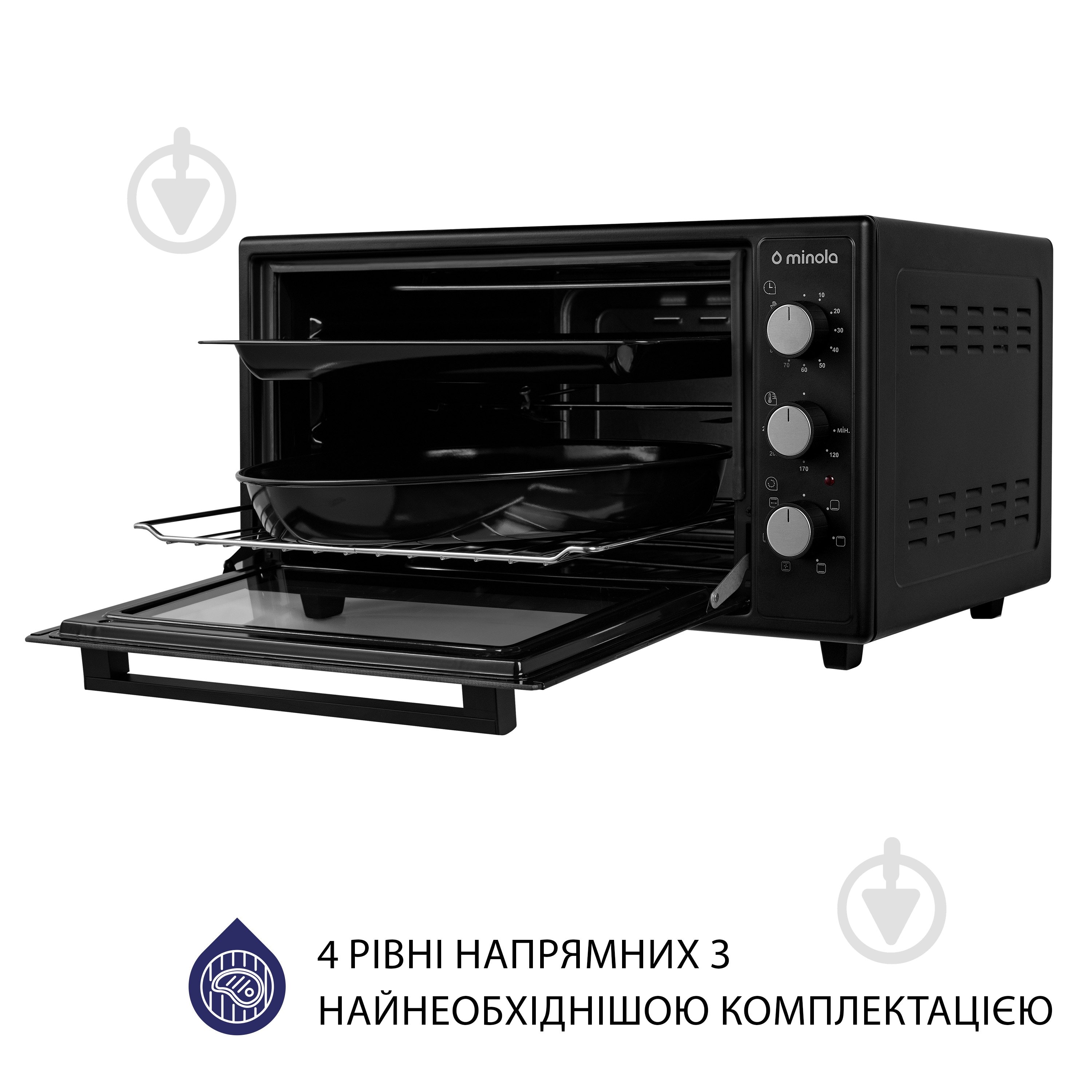 Електрична міні-піч Minola FOET 4815 BL - фото 8