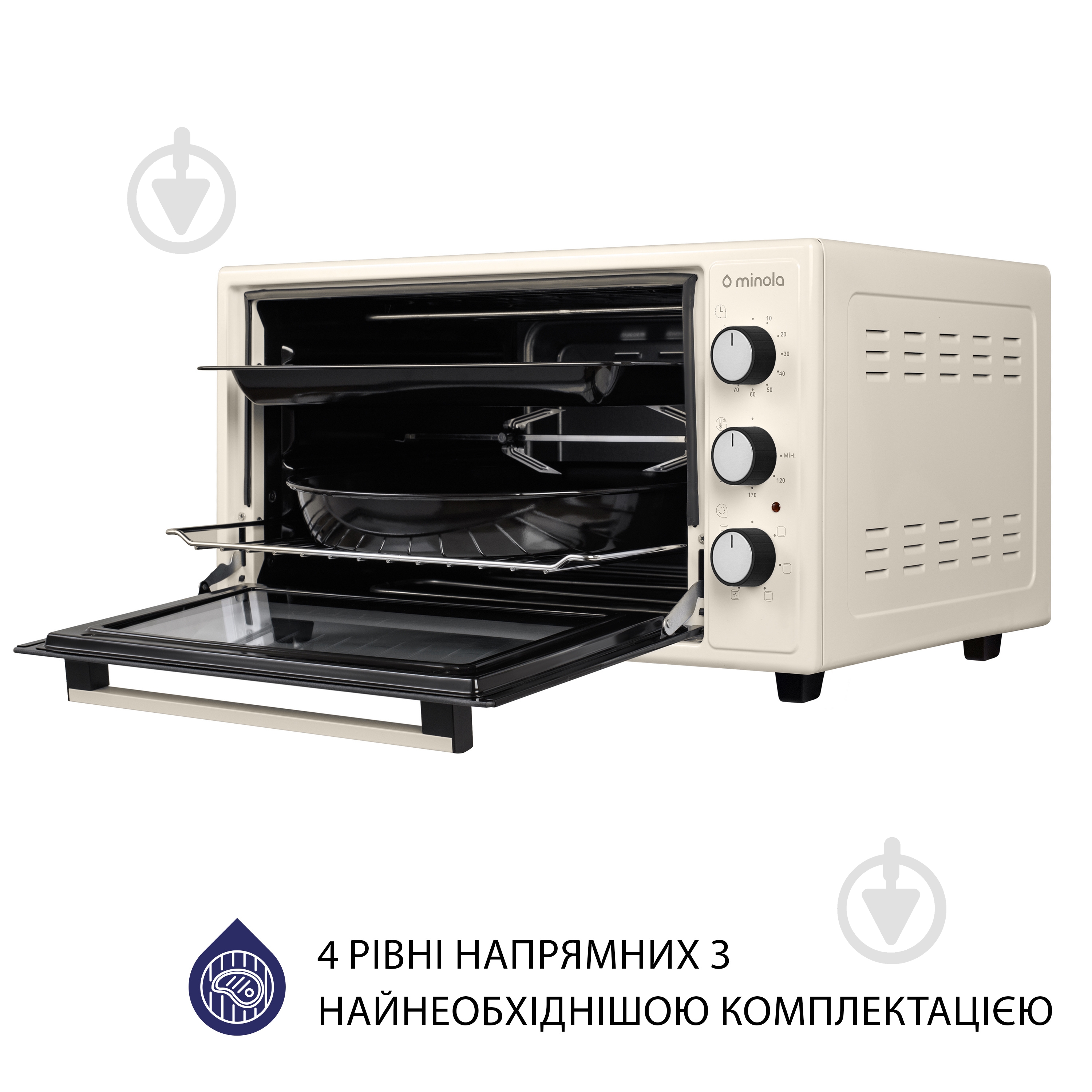 Электрическая мини-печь Minola FOET 4815 IV - фото 8 Электрическая мини-печь Minola FOET 4815 IV - фото 8