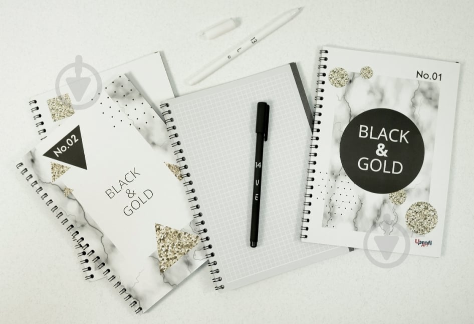 Книга для нотаток Office Black & Gold round, А5 Profiplan - фото 7