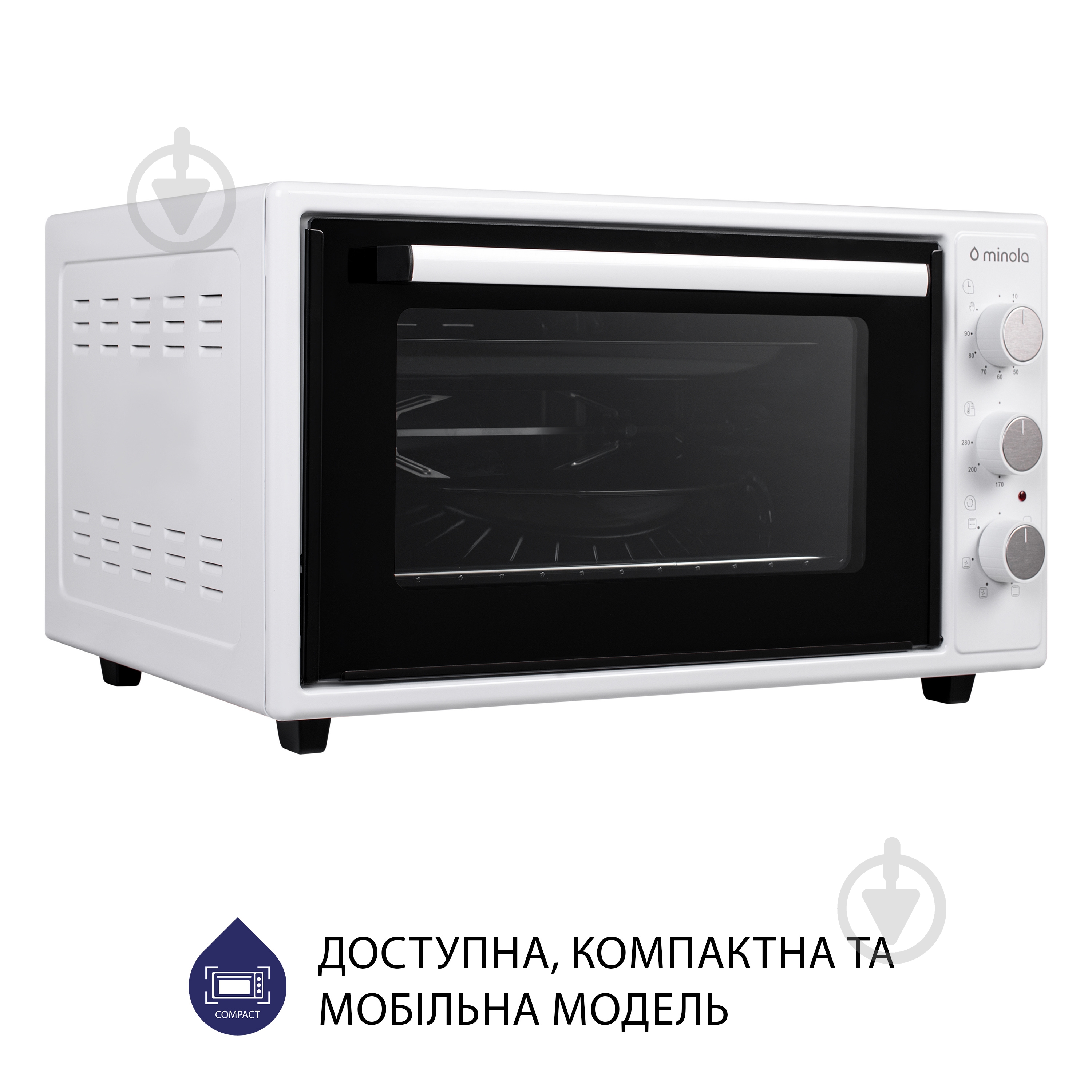 Електрична міні-піч Minola FOET 4815 WH - фото 4